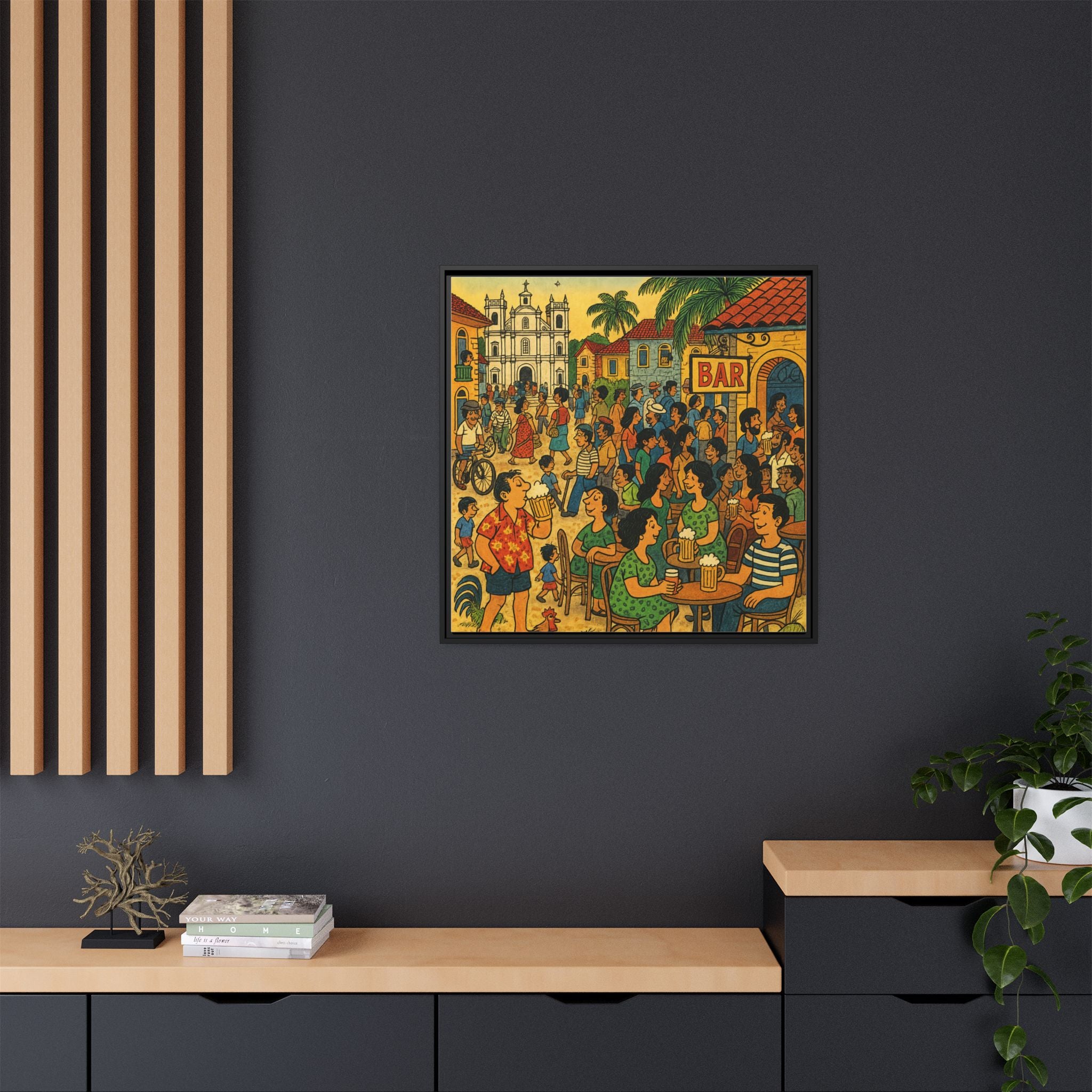 Goa Vibes, Matte Canvas, Framed (Multi-color)