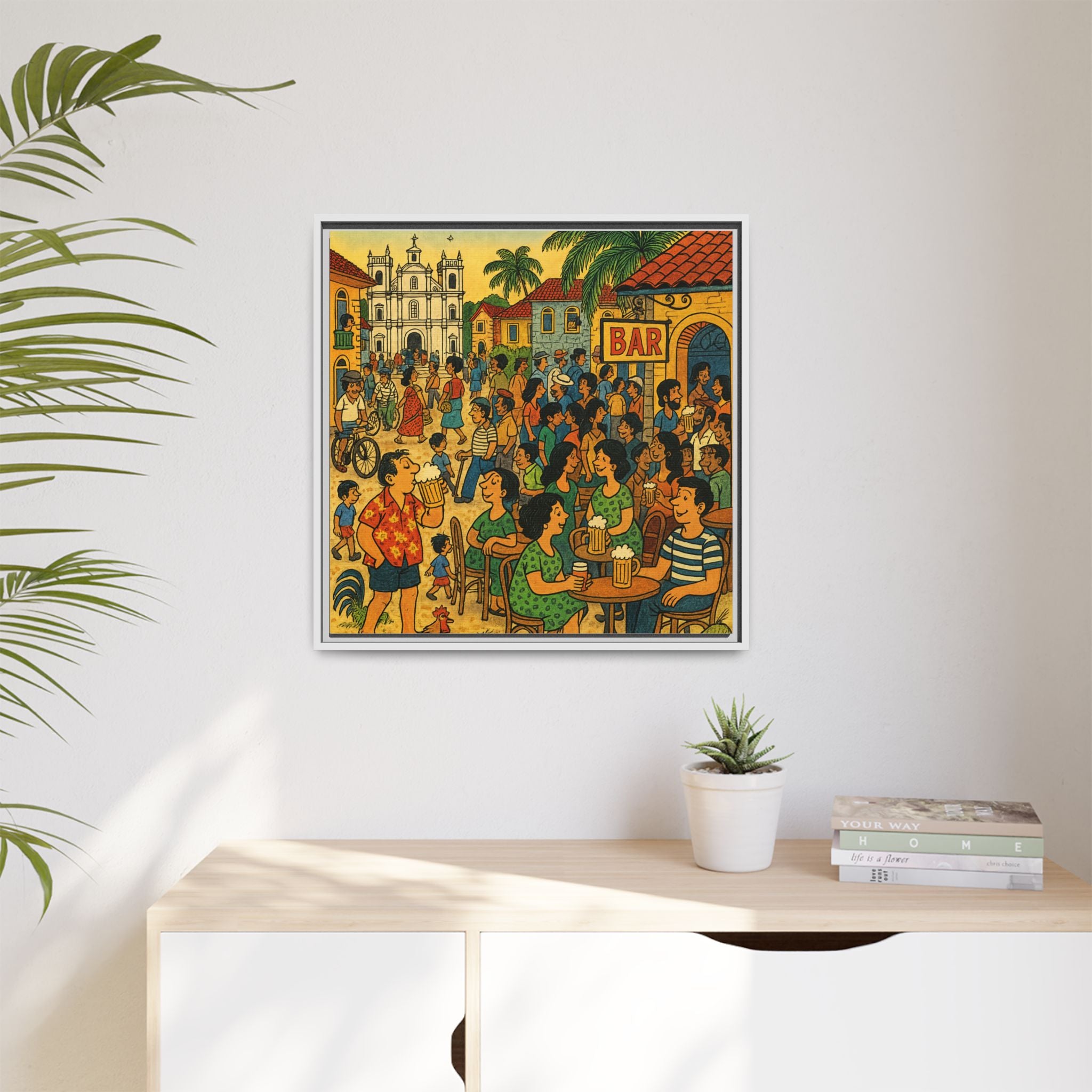 Goa Vibes, Matte Canvas, Framed (Multi-color)