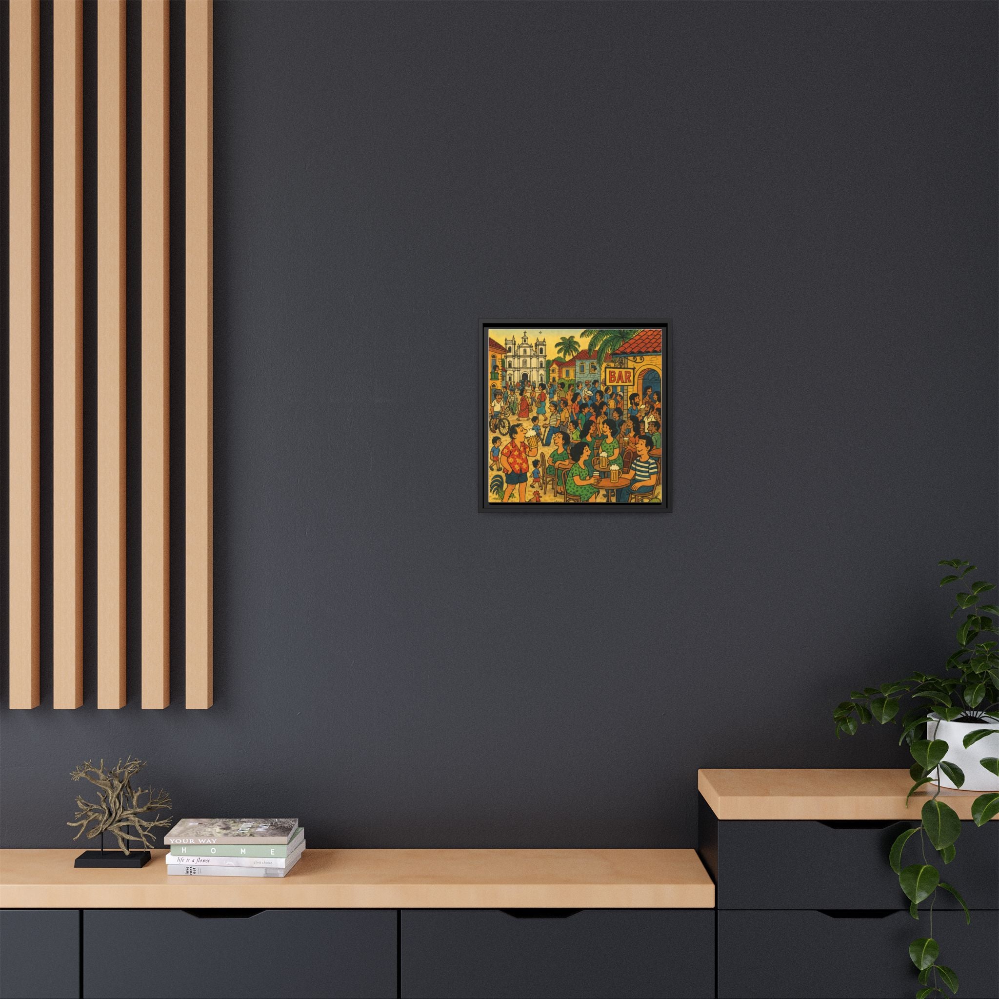 Goa Vibes, Matte Canvas, Framed (Multi-color)