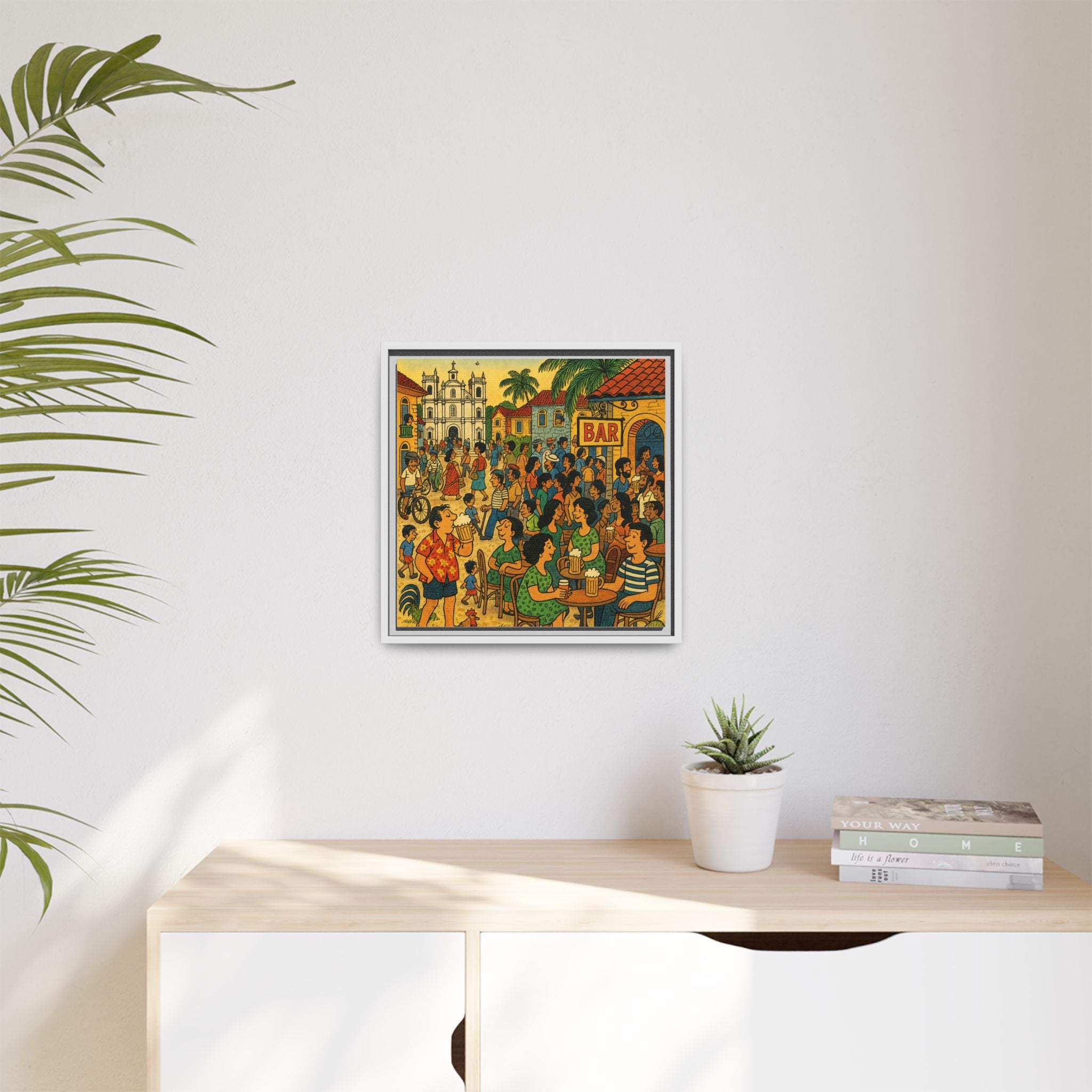 Goa Vibes, Matte Canvas, Framed (Multi-color)