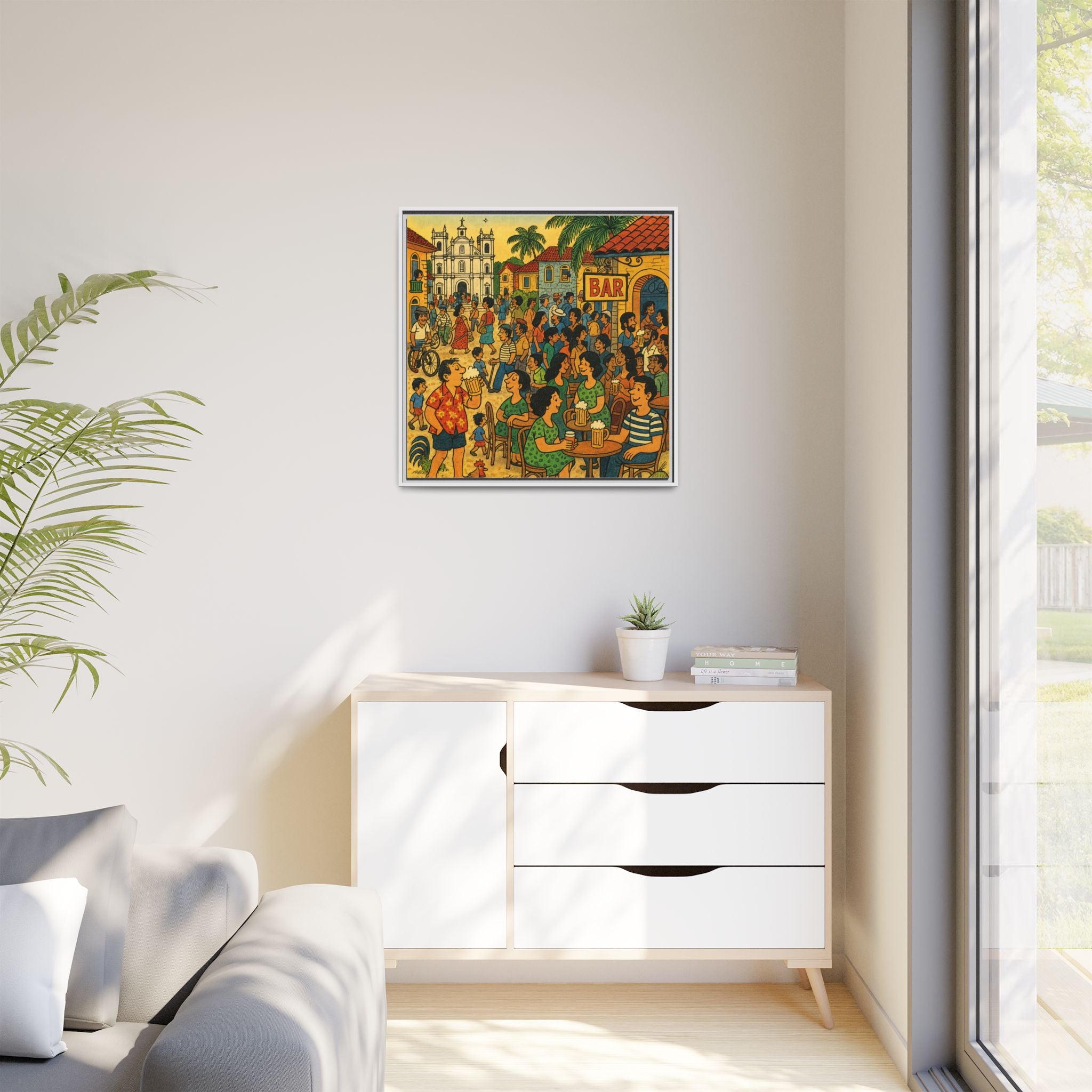 Goa Vibes, Matte Canvas, Framed (Multi-color)
