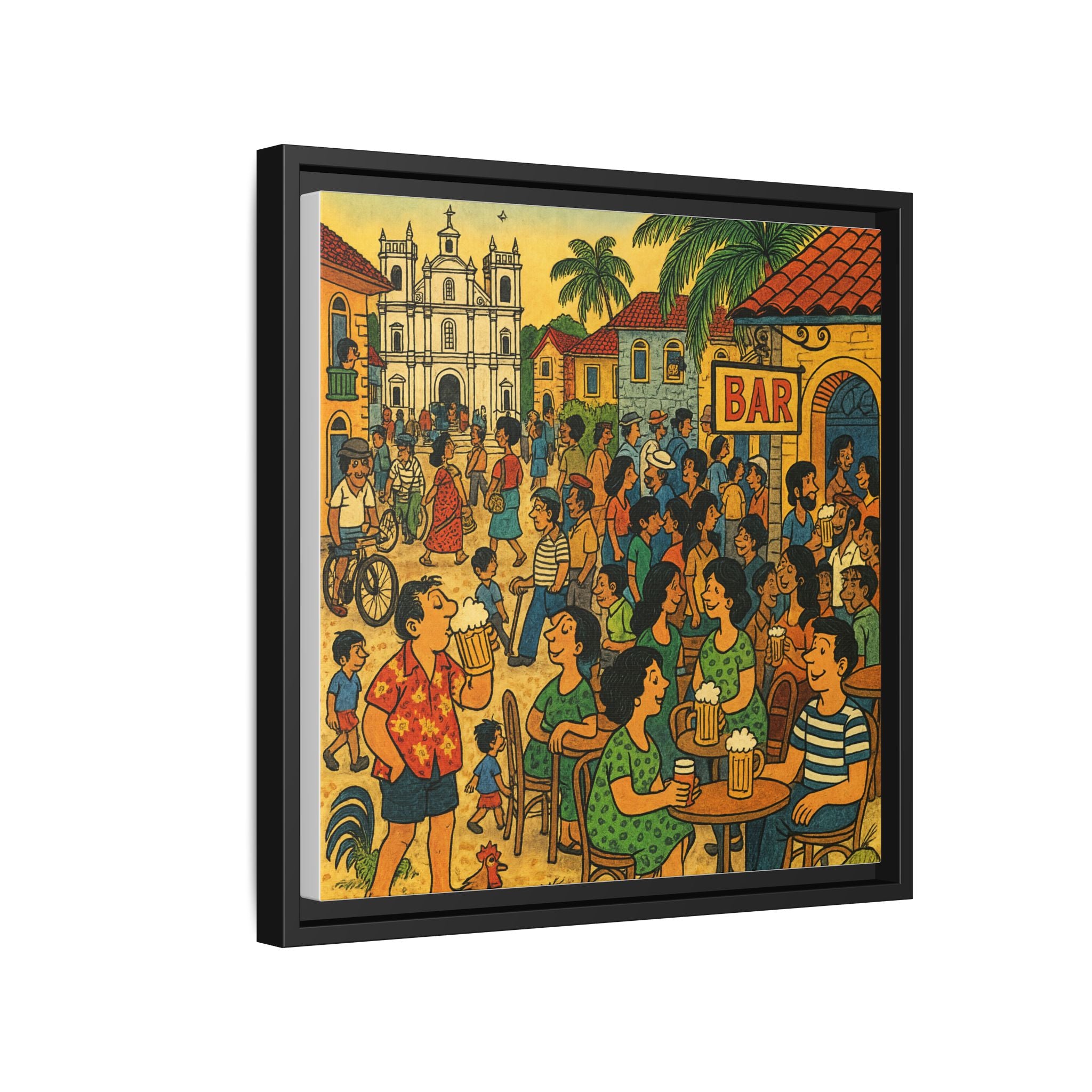 Goa Vibes, Matte Canvas, Framed (Multi-color)