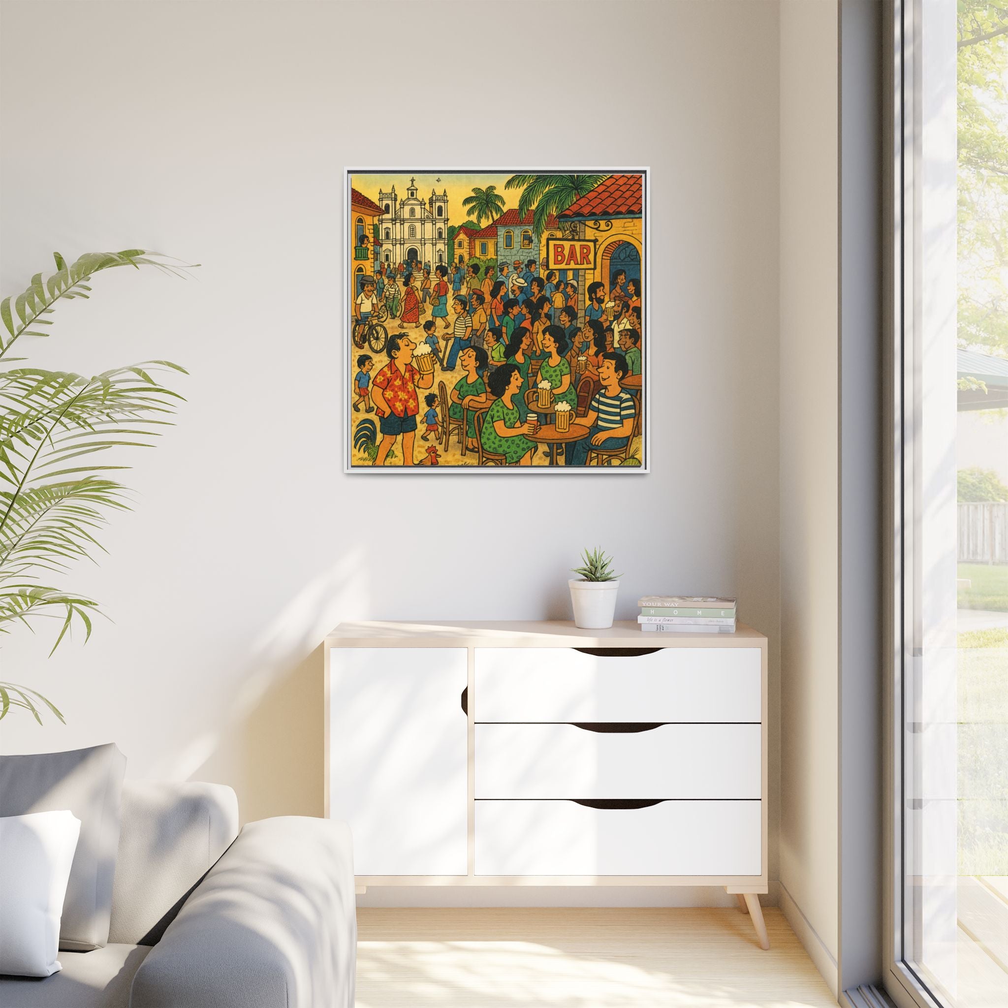 Goa Vibes, Matte Canvas, Framed (Multi-color)