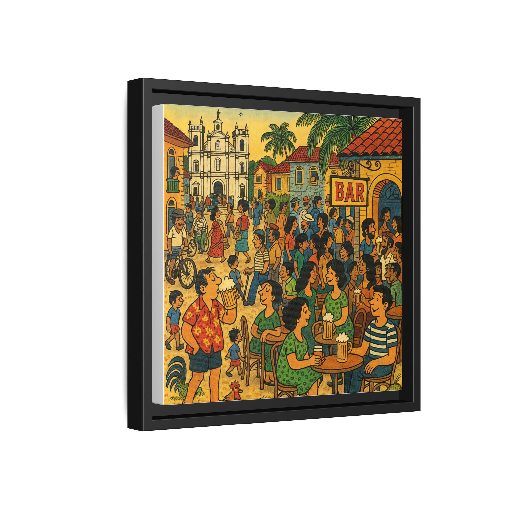 Goa Vibes, Matte Canvas, Framed (Multi-color)