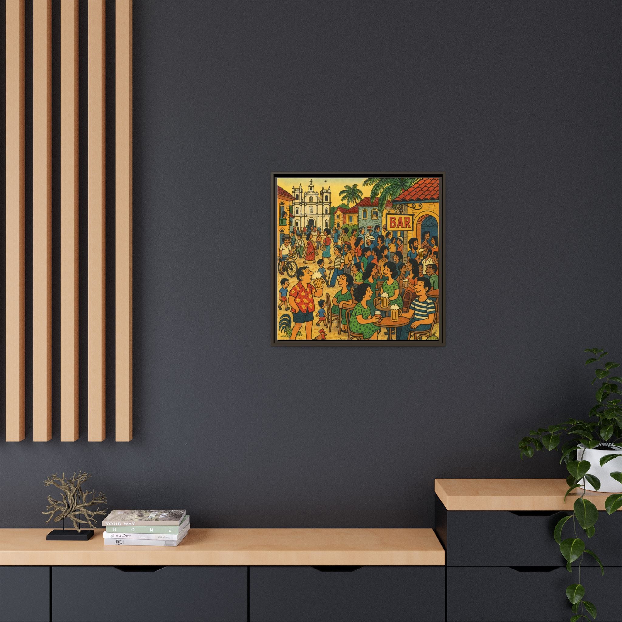Goa Vibes, Matte Canvas, Framed (Multi-color)