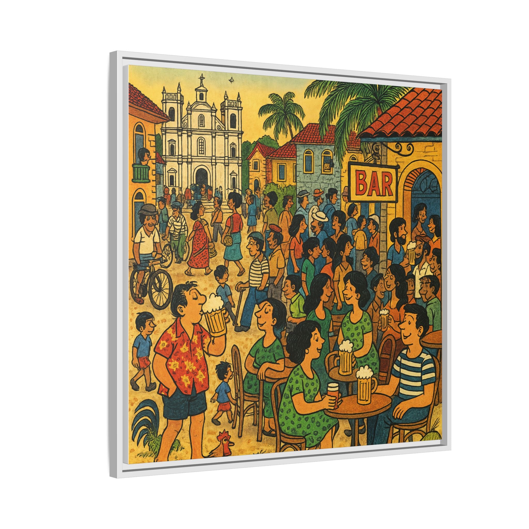Goa Vibes, Matte Canvas, Framed (Multi-color)
