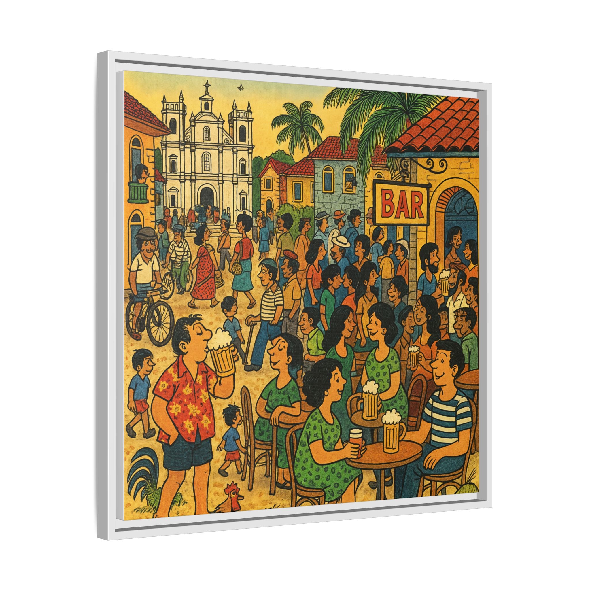 Goa Vibes, Matte Canvas, Framed (Multi-color)