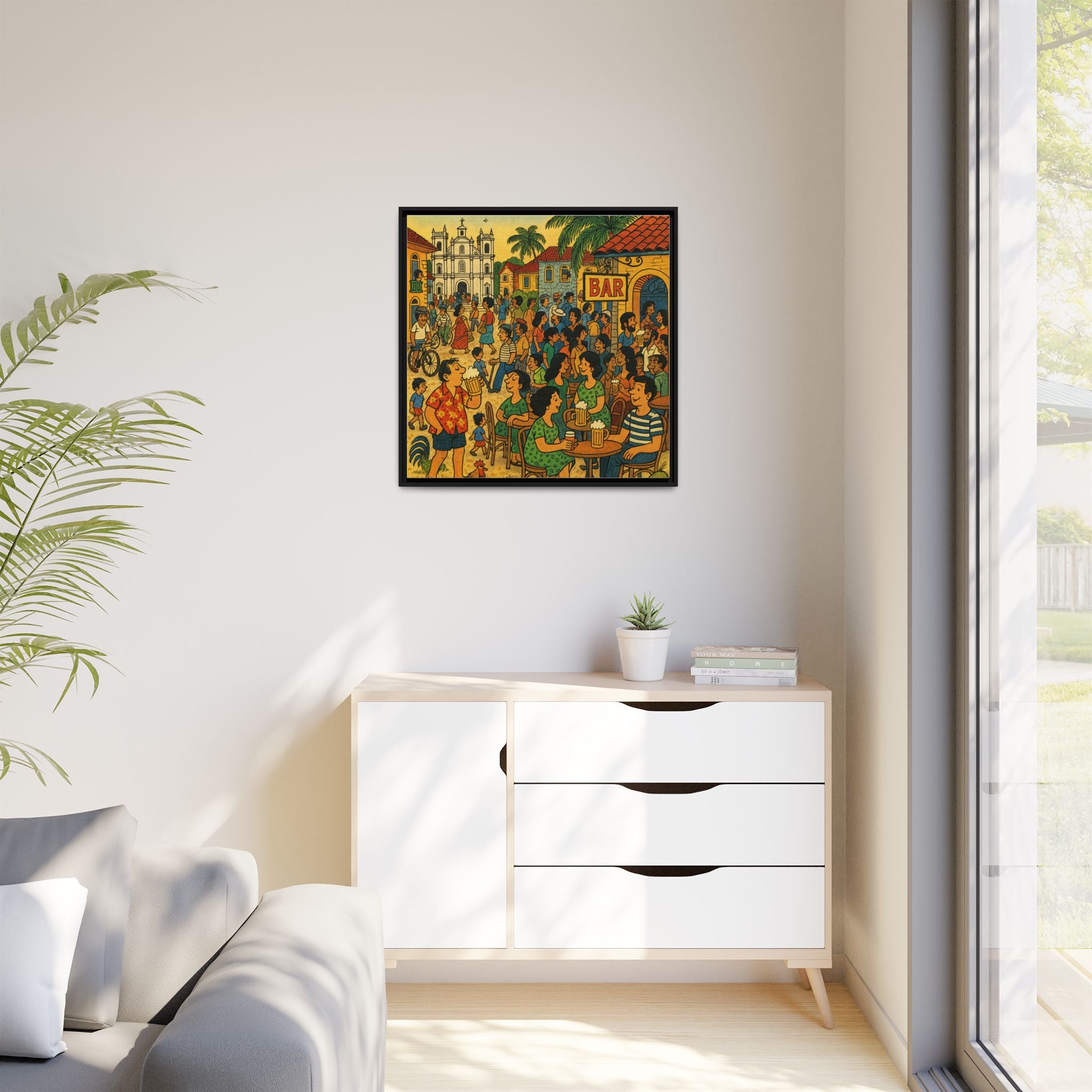 Goa Vibes, Matte Canvas, Framed (Multi-color)