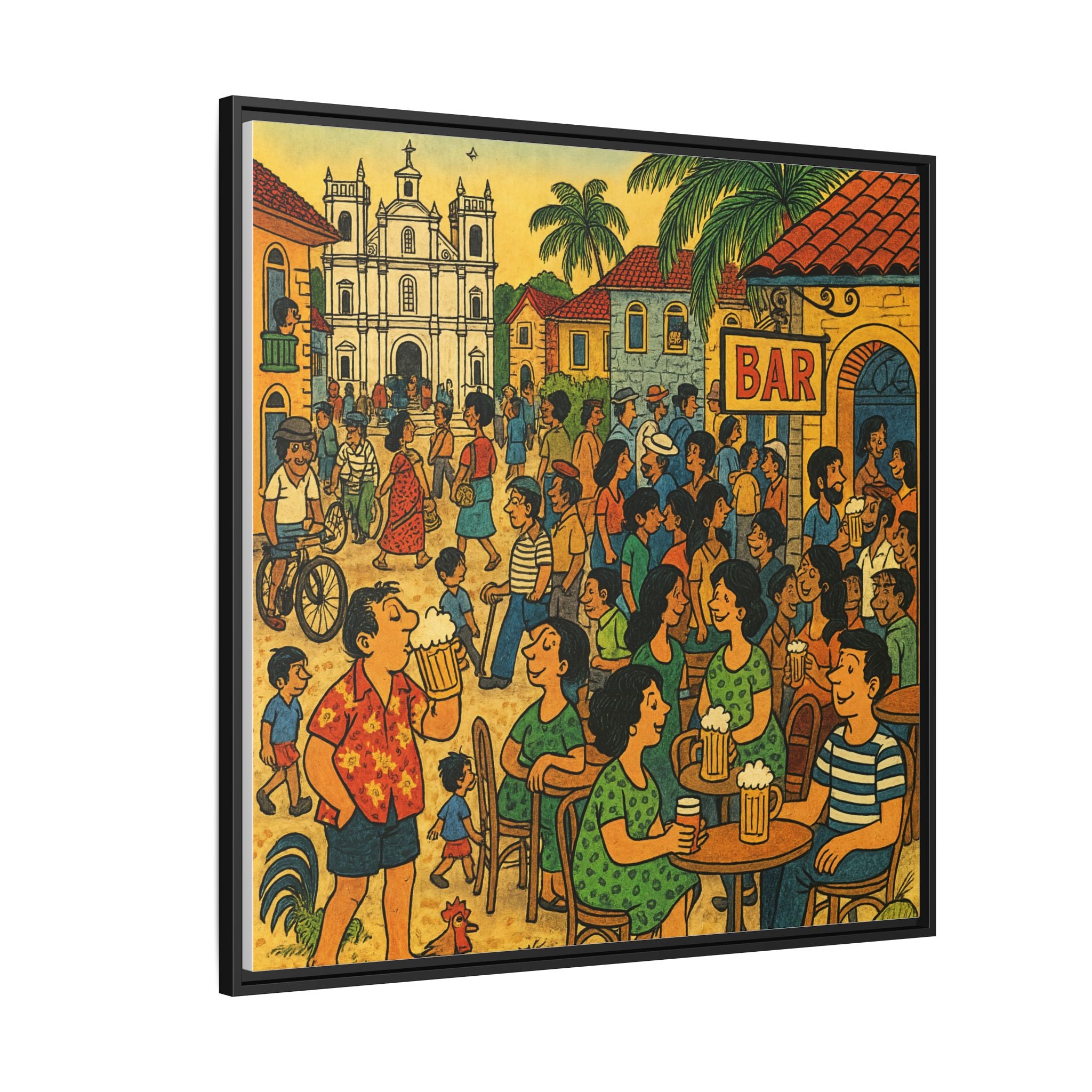 Goa Vibes, Matte Canvas, Framed (Multi-color)