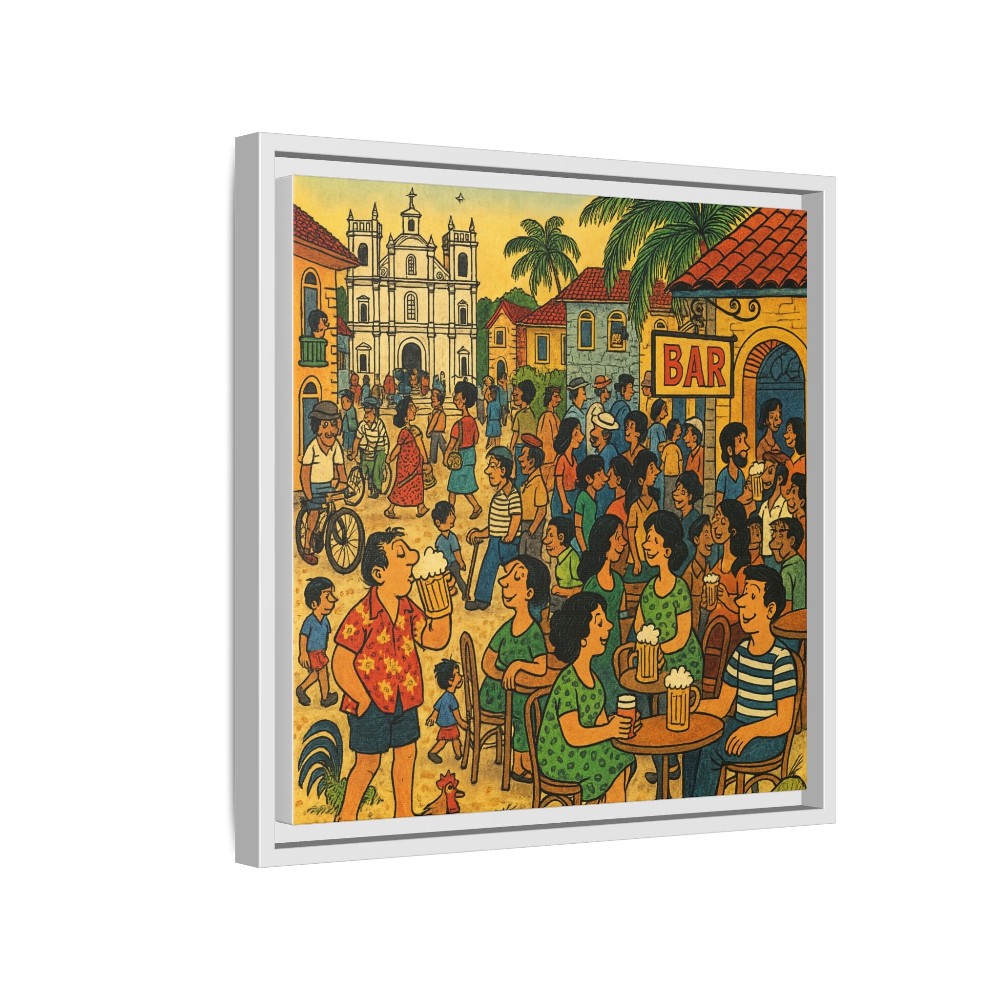 Goa Vibes, Matte Canvas, Framed (Multi-color)