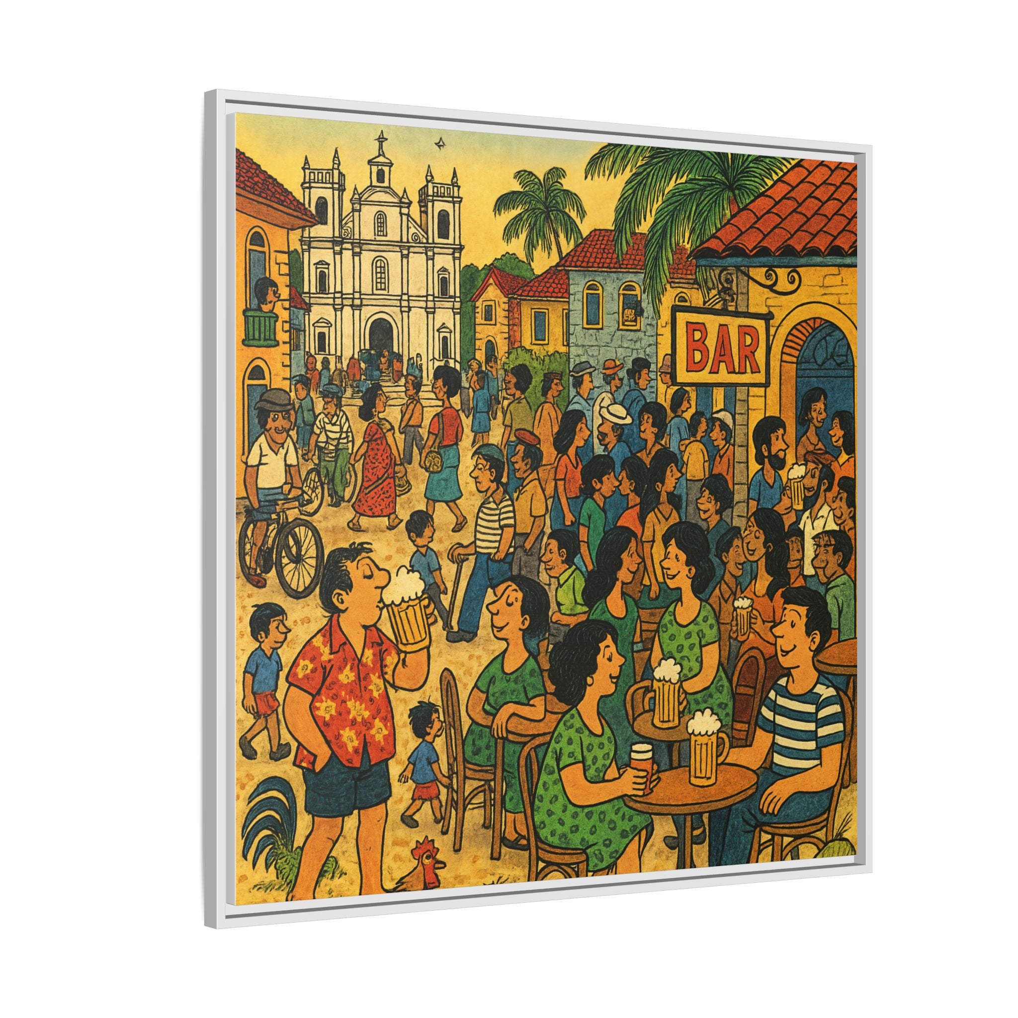 Goa Vibes, Matte Canvas, Framed (Multi-color)