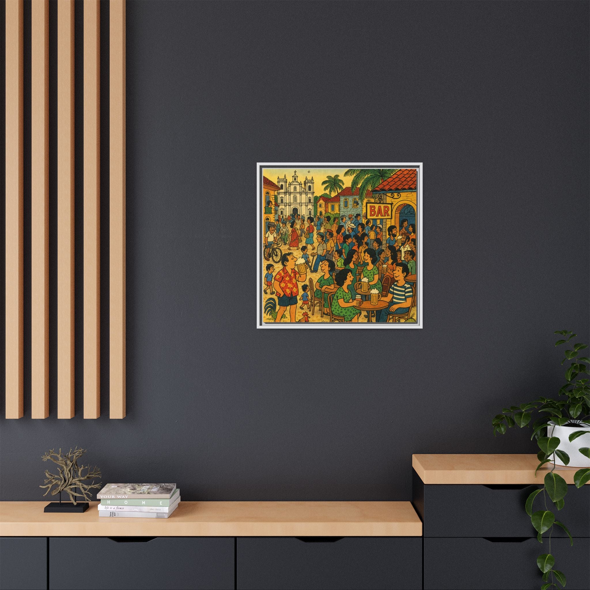 Goa Vibes, Matte Canvas, Framed (Multi-color)