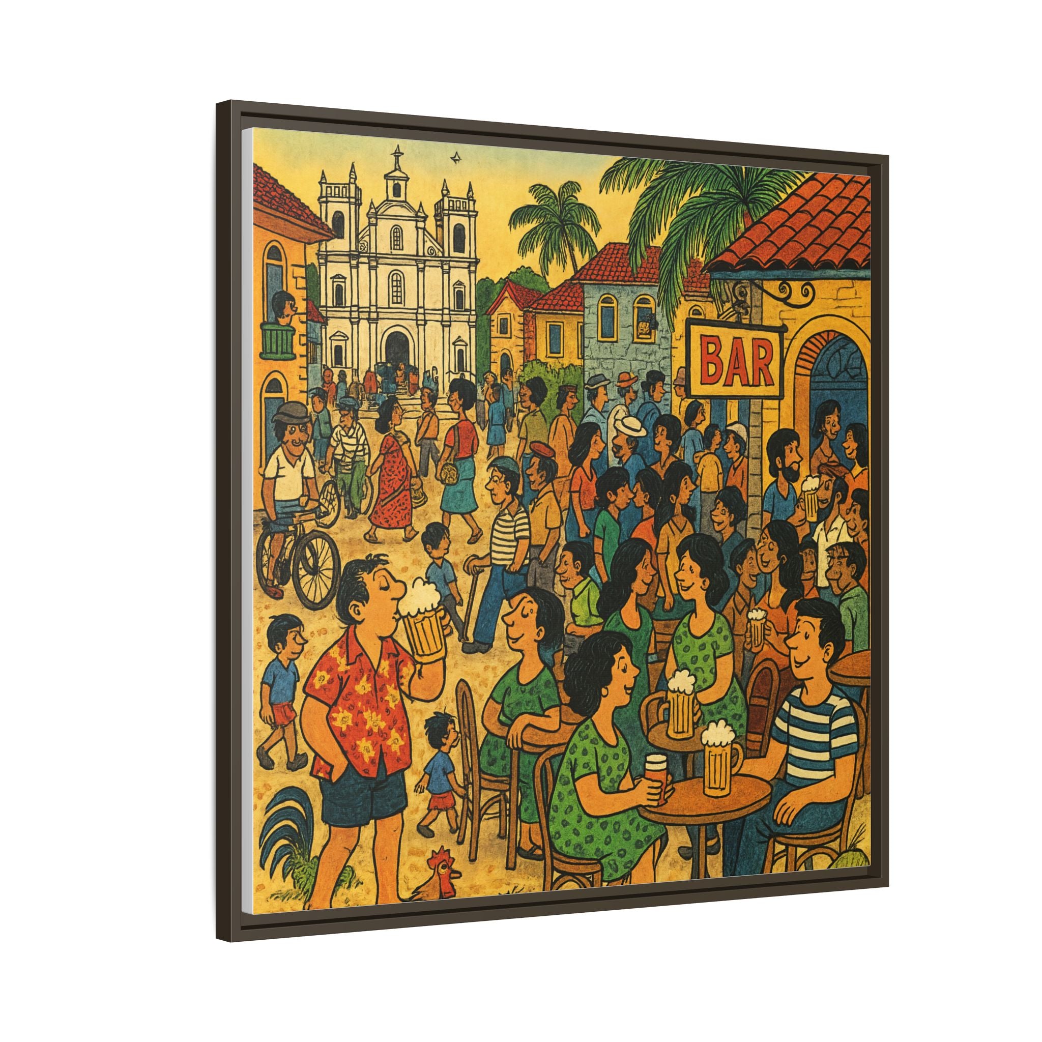 Goa Vibes, Matte Canvas, Framed (Multi-color)
