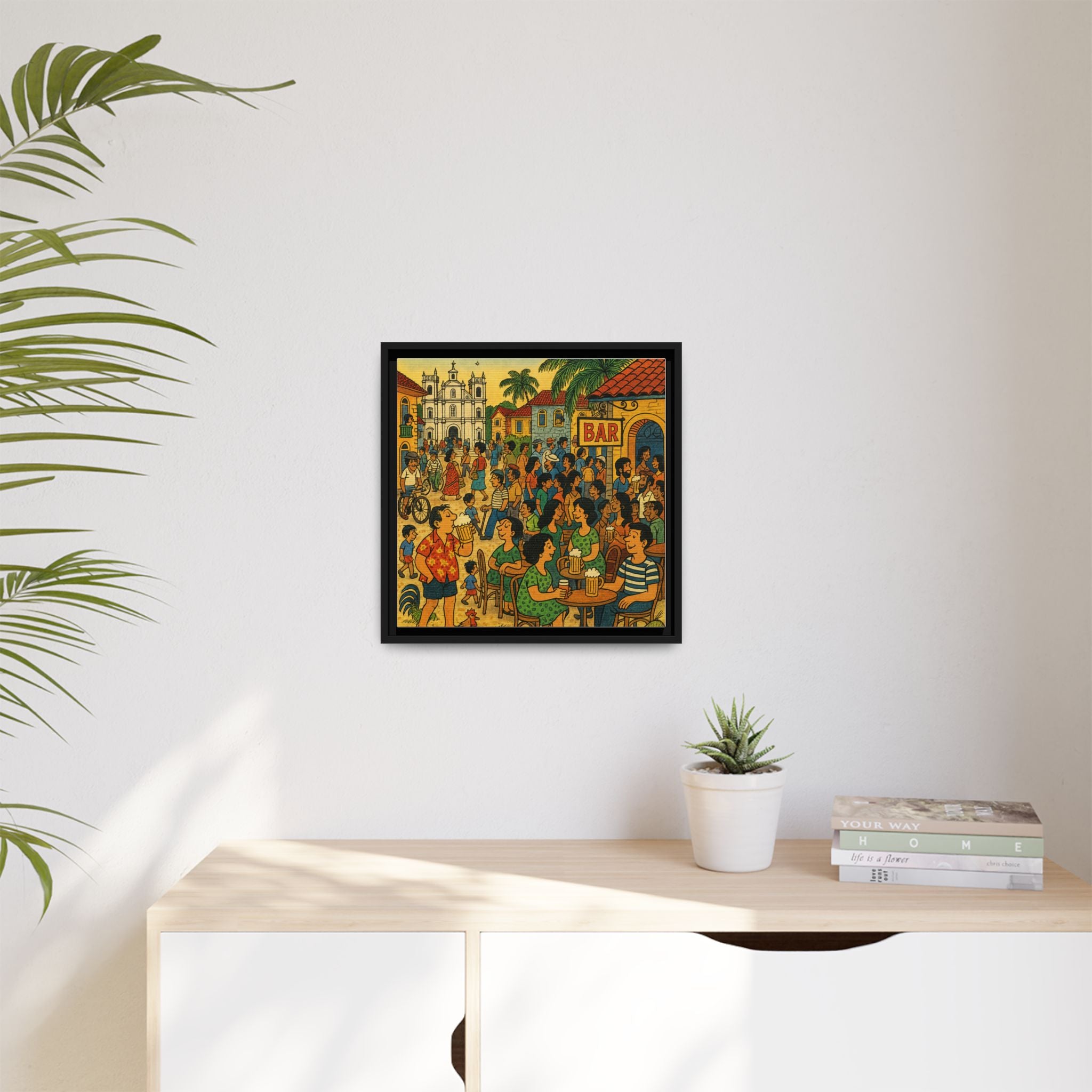 Goa Vibes, Matte Canvas, Framed (Multi-color)