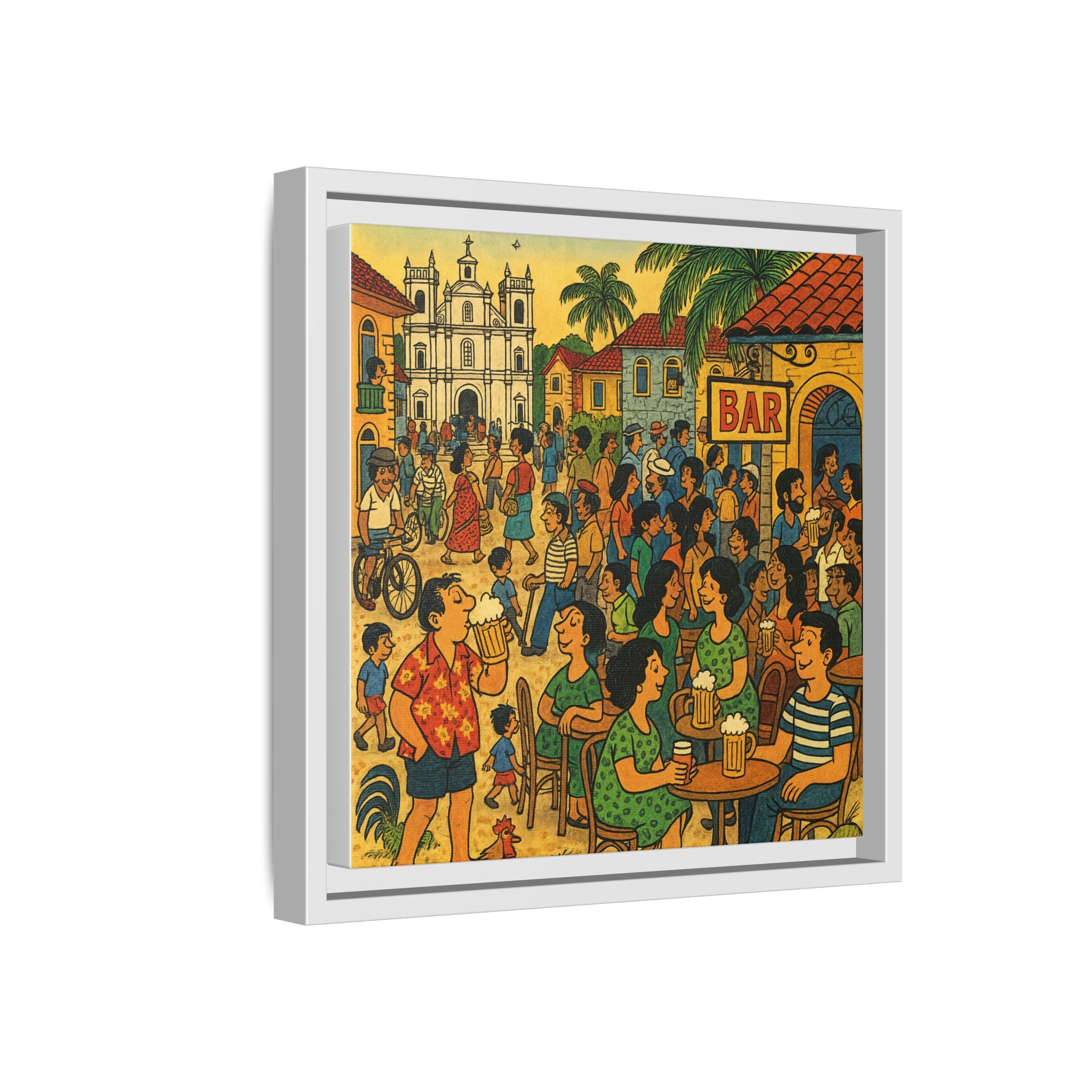 Goa Vibes, Matte Canvas, Framed (Multi-color)