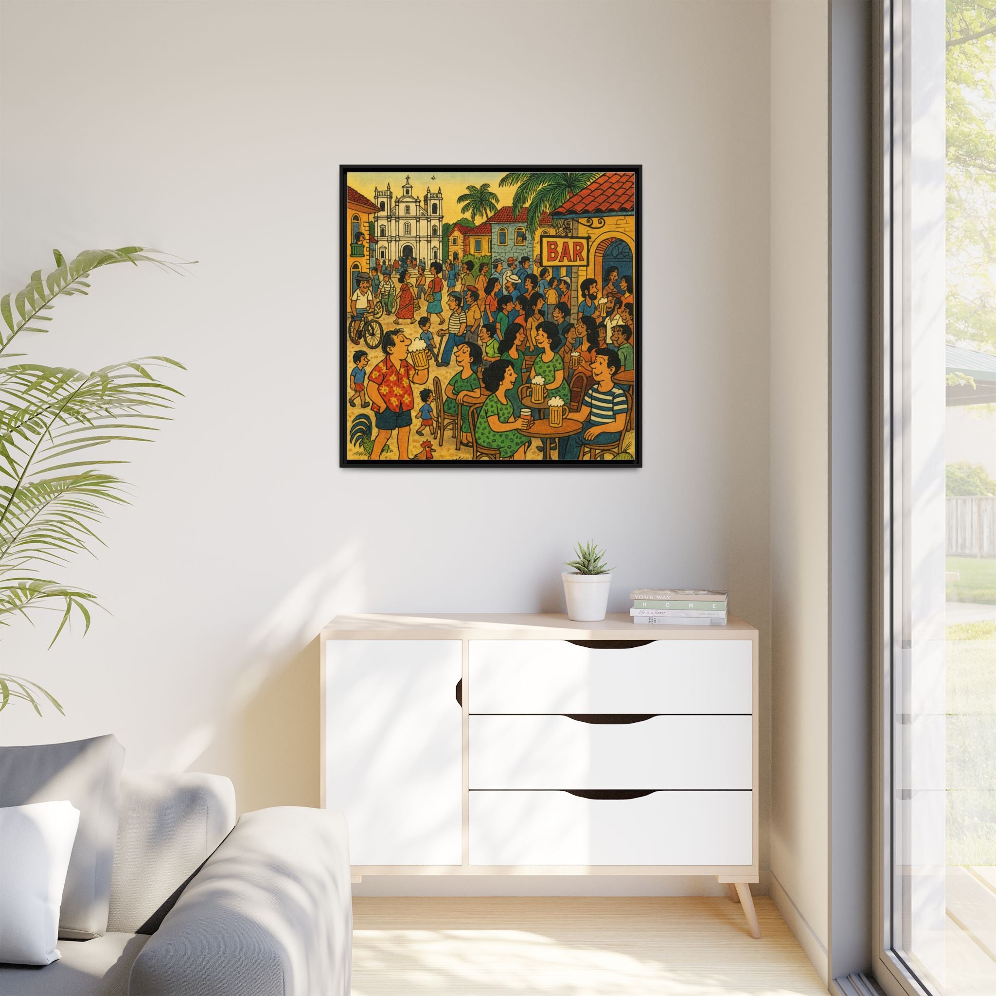 Goa Vibes, Matte Canvas, Framed (Multi-color)