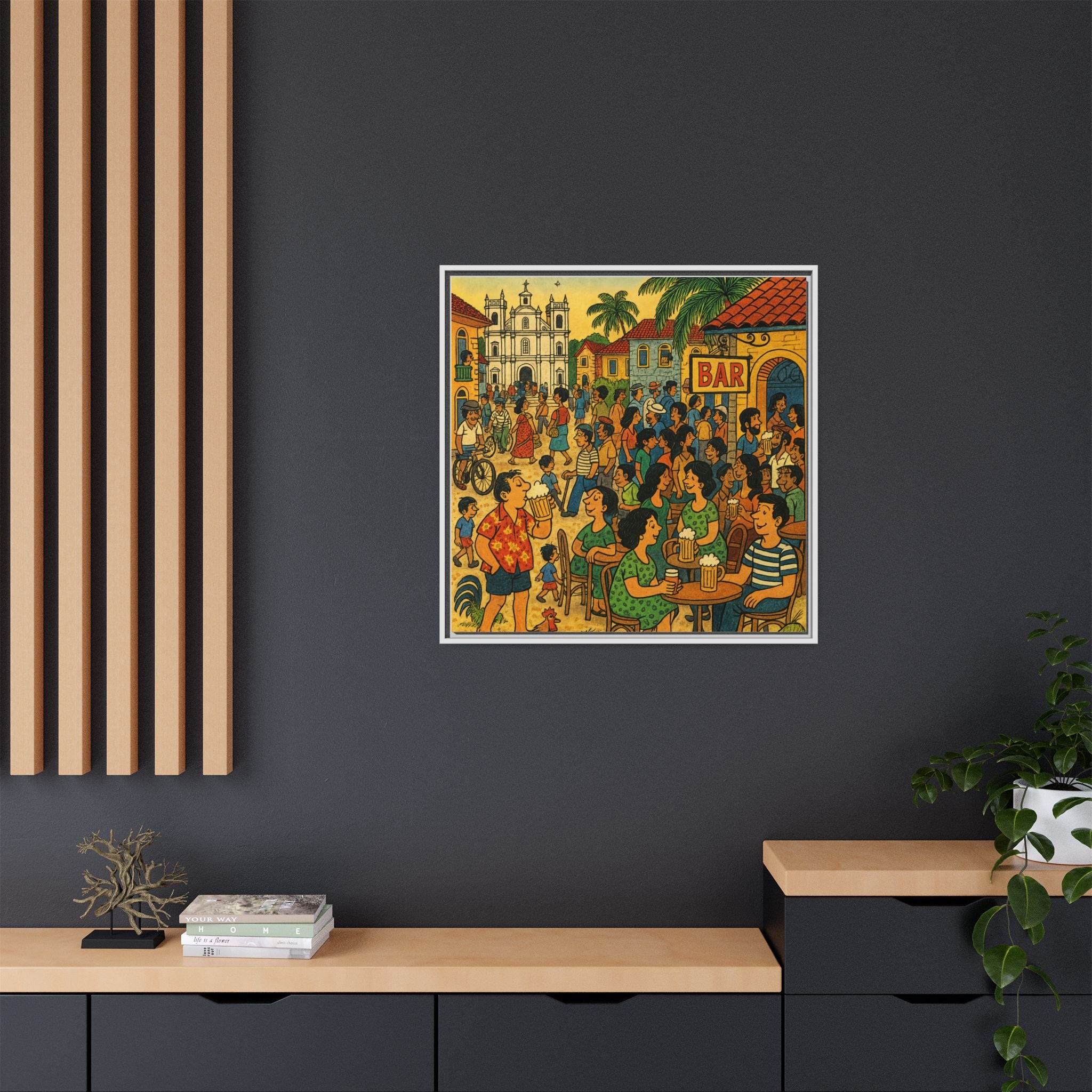 Goa Vibes, Matte Canvas, Framed (Multi-color)