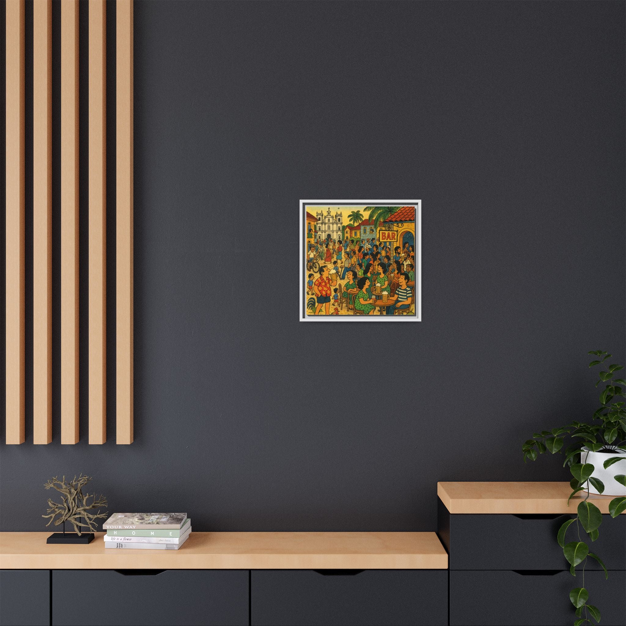 Goa Vibes, Matte Canvas, Framed (Multi-color)