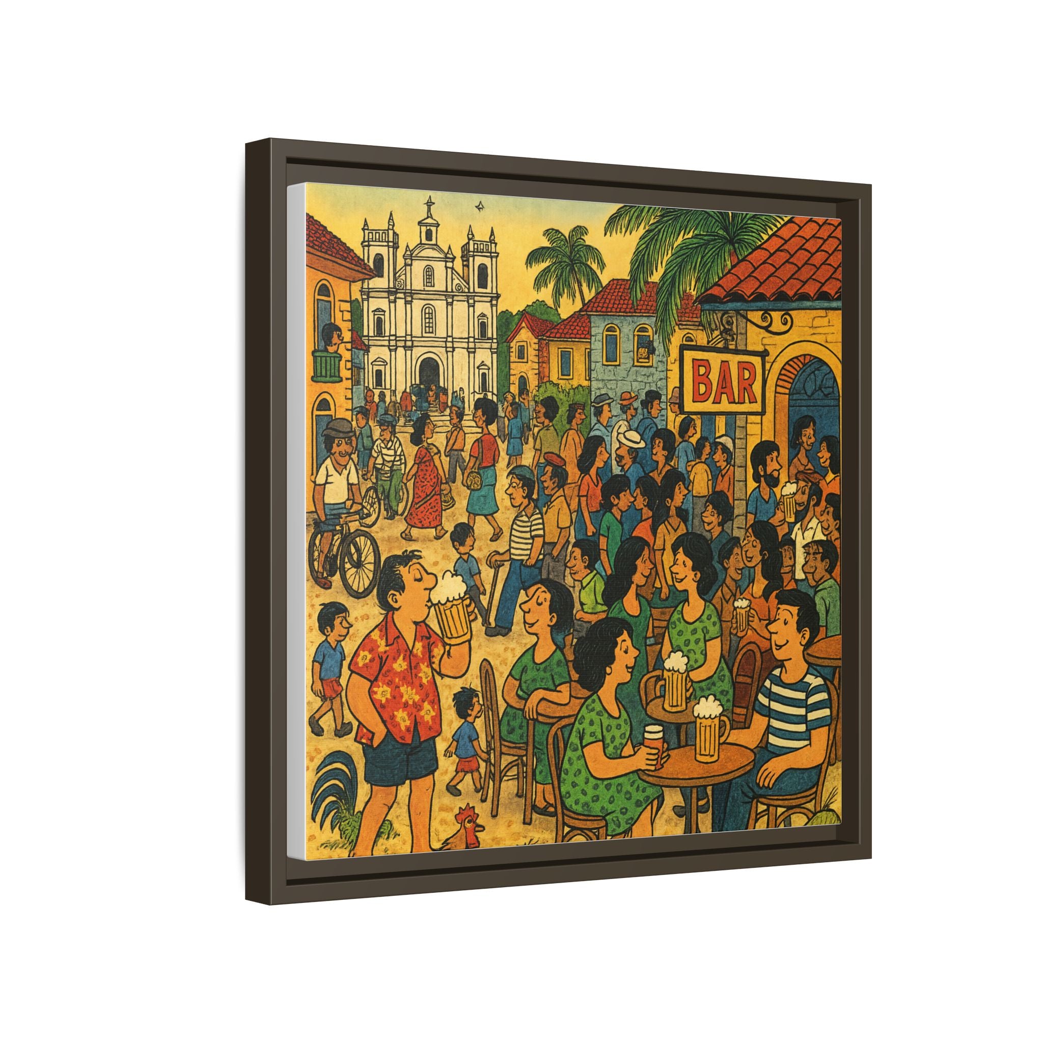 Goa Vibes, Matte Canvas, Framed (Multi-color)