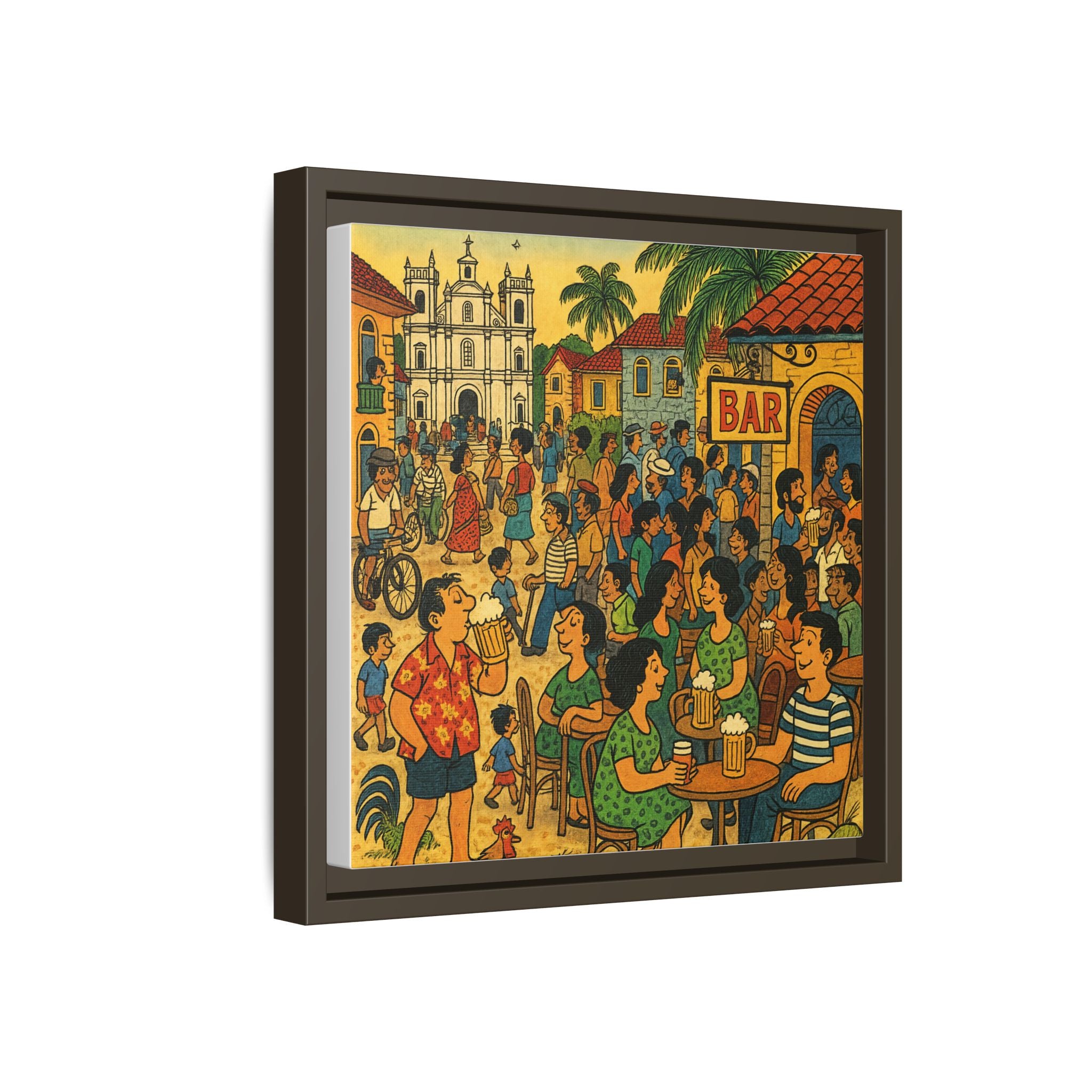 Goa Vibes, Matte Canvas, Framed (Multi-color)