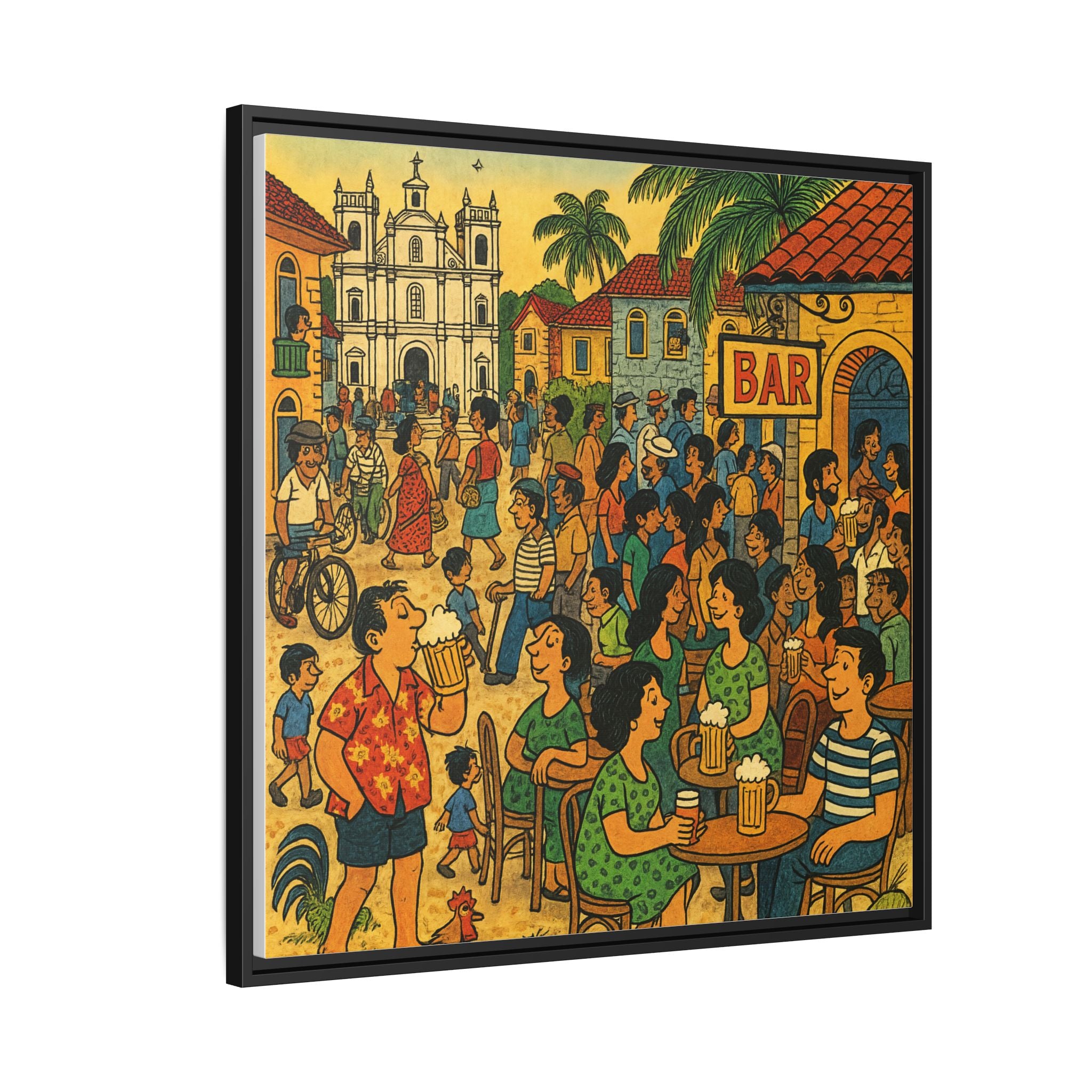 Goa Vibes, Matte Canvas, Framed (Multi-color)