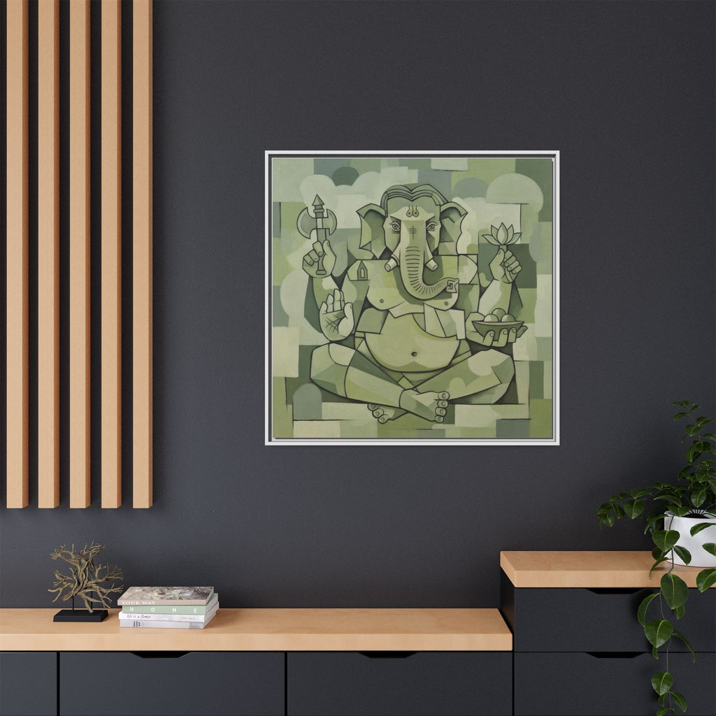 Framed Art Print, Spiritual Home Decor, Ganesha Wall Art, Meditation Room Decor, Bohemian Wall Art, Gift for Yoga Lovers