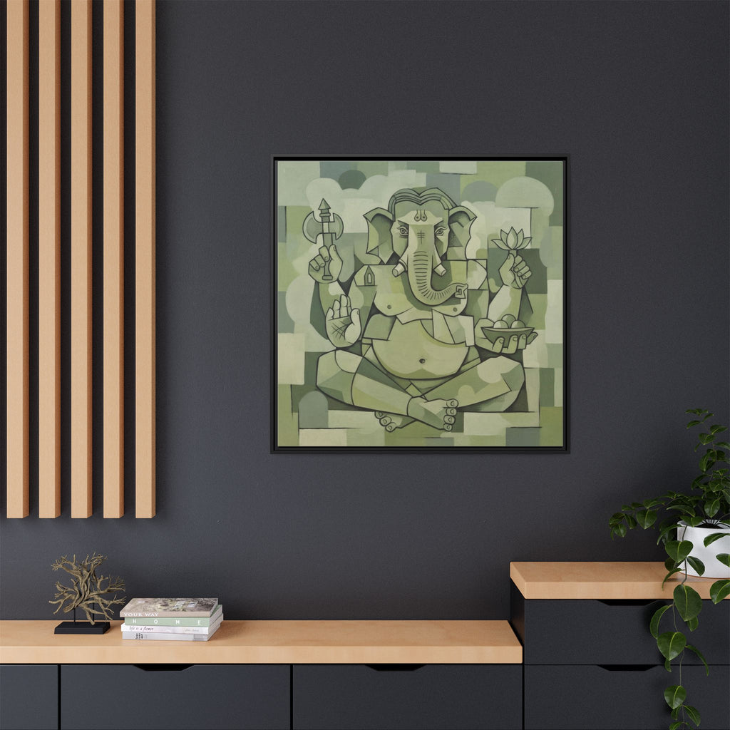 Framed Art Print, Spiritual Home Decor, Ganesha Wall Art, Meditation Room Decor, Bohemian Wall Art, Gift for Yoga Lovers