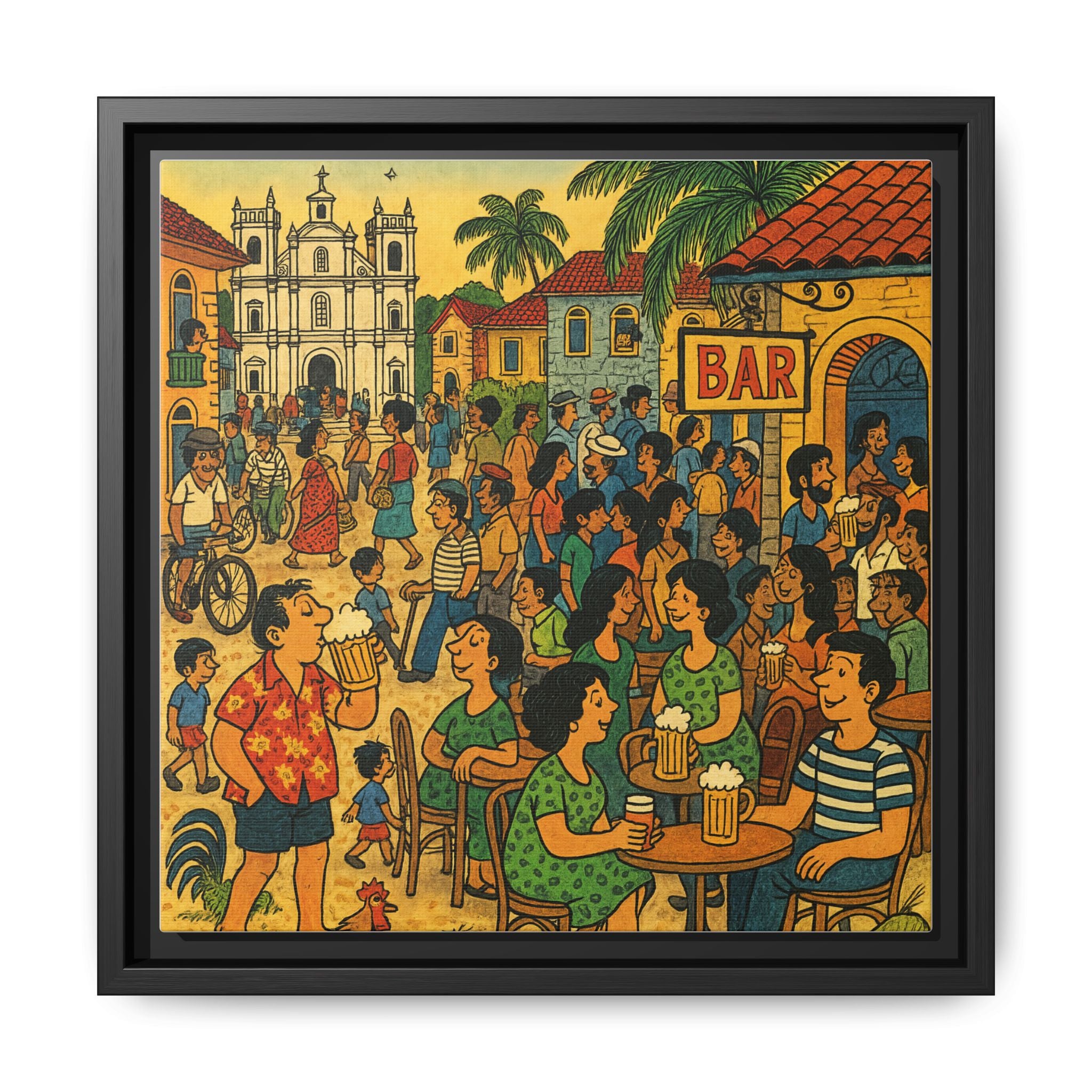 Goa Vibes, Matte Canvas, Framed (Multi-color)