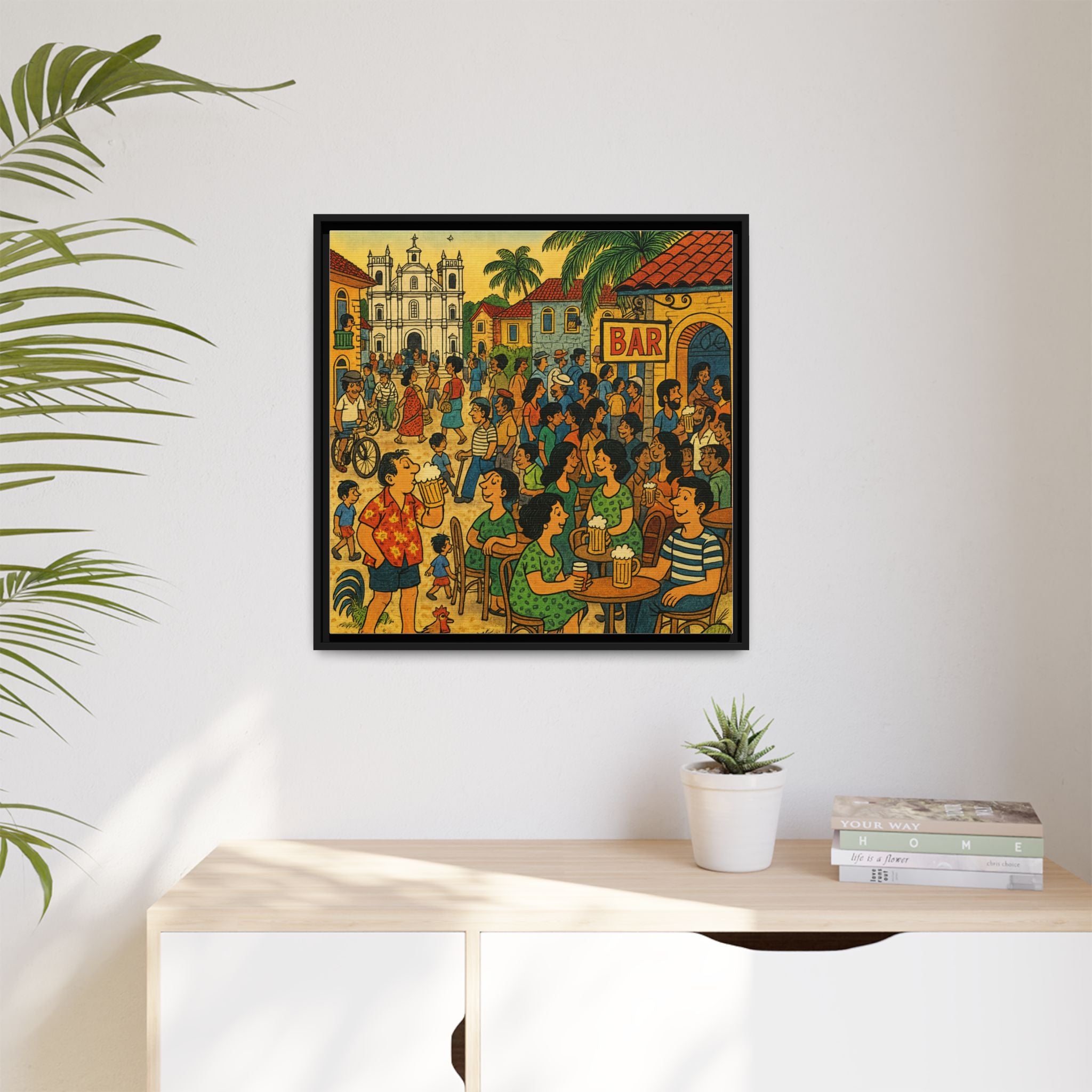 Goa Vibes, Matte Canvas, Framed (Multi-color)