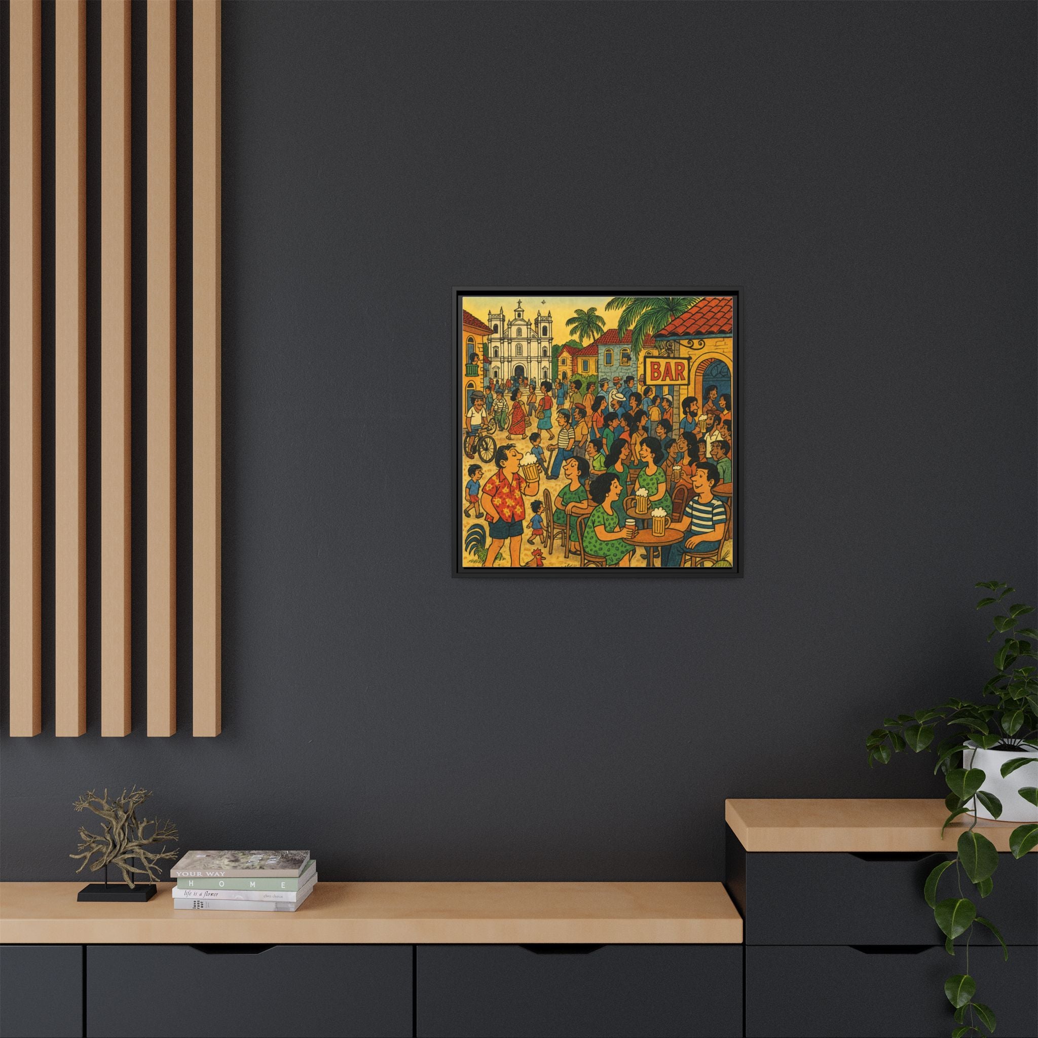 Goa Vibes, Matte Canvas, Framed (Multi-color)