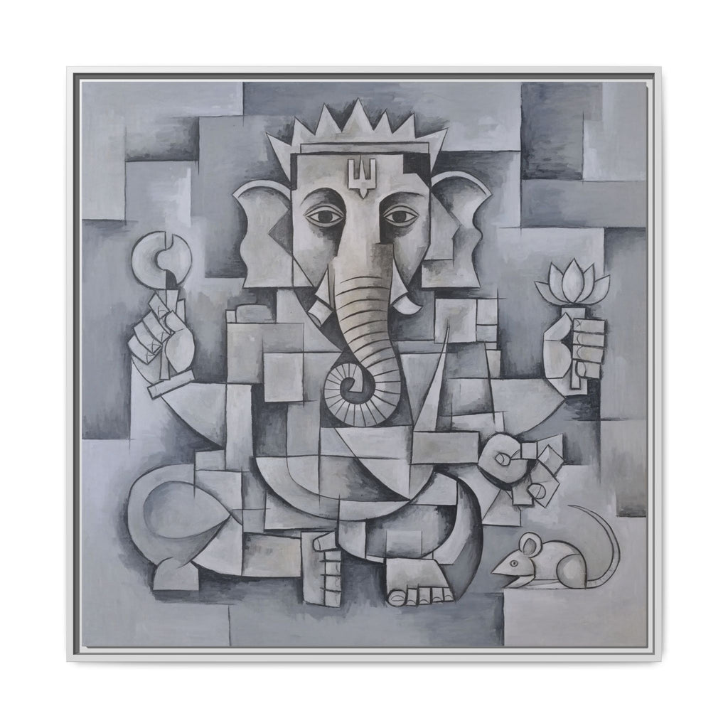 Framed Canvas Art Print of a Modern Ganesh
