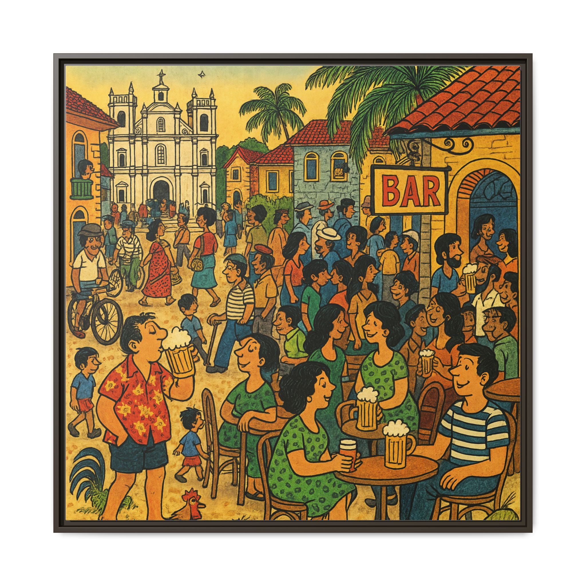 Goa Vibes, Matte Canvas, Framed (Multi-color)