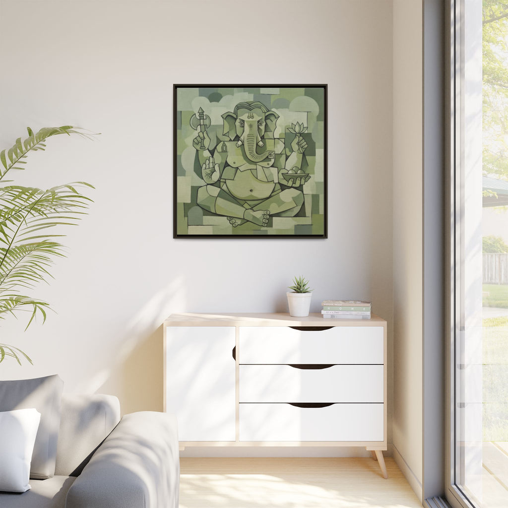 Framed Art Print, Spiritual Home Decor, Ganesha Wall Art, Meditation Room Decor, Bohemian Wall Art, Gift for Yoga Lovers