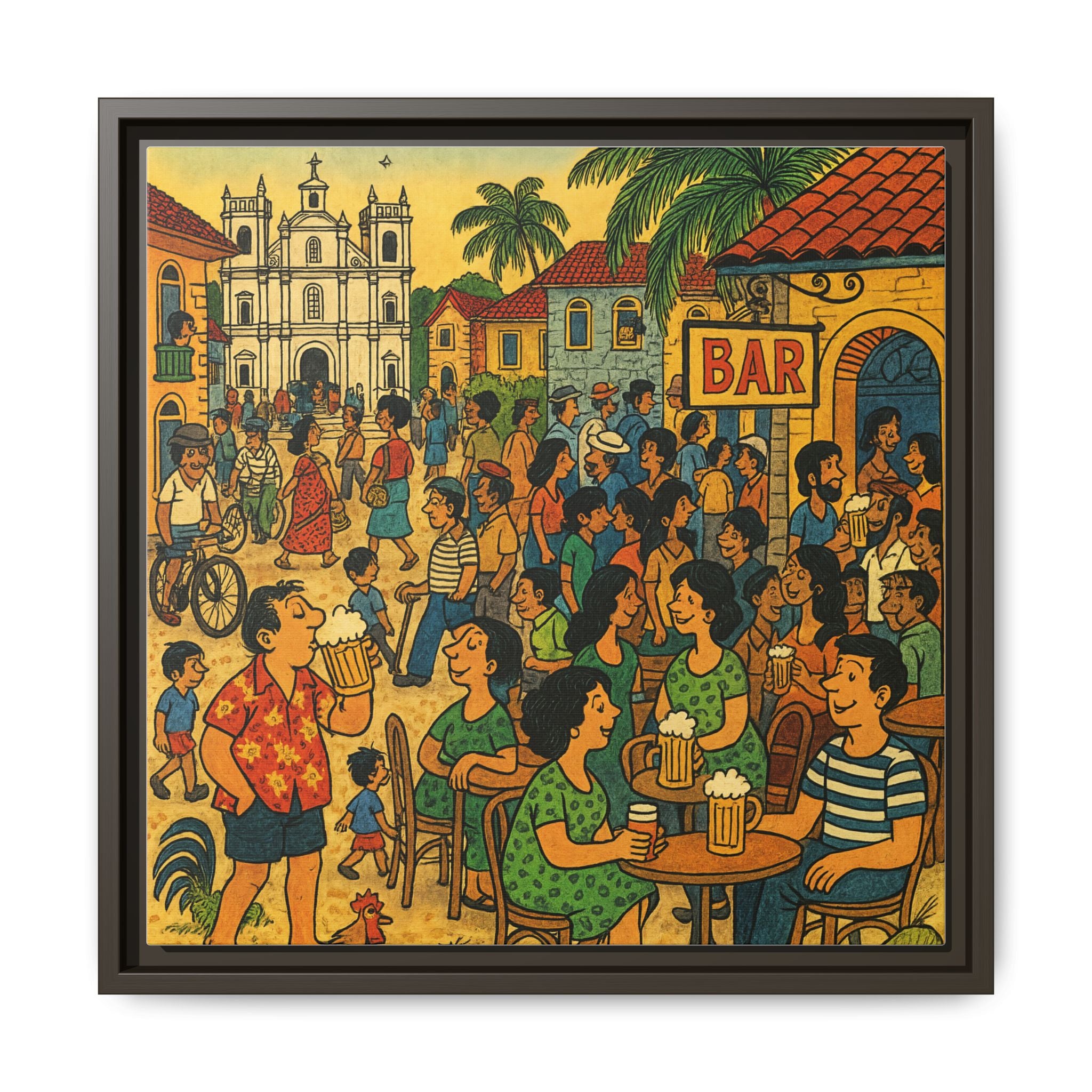 Goa Vibes, Matte Canvas, Framed (Multi-color)
