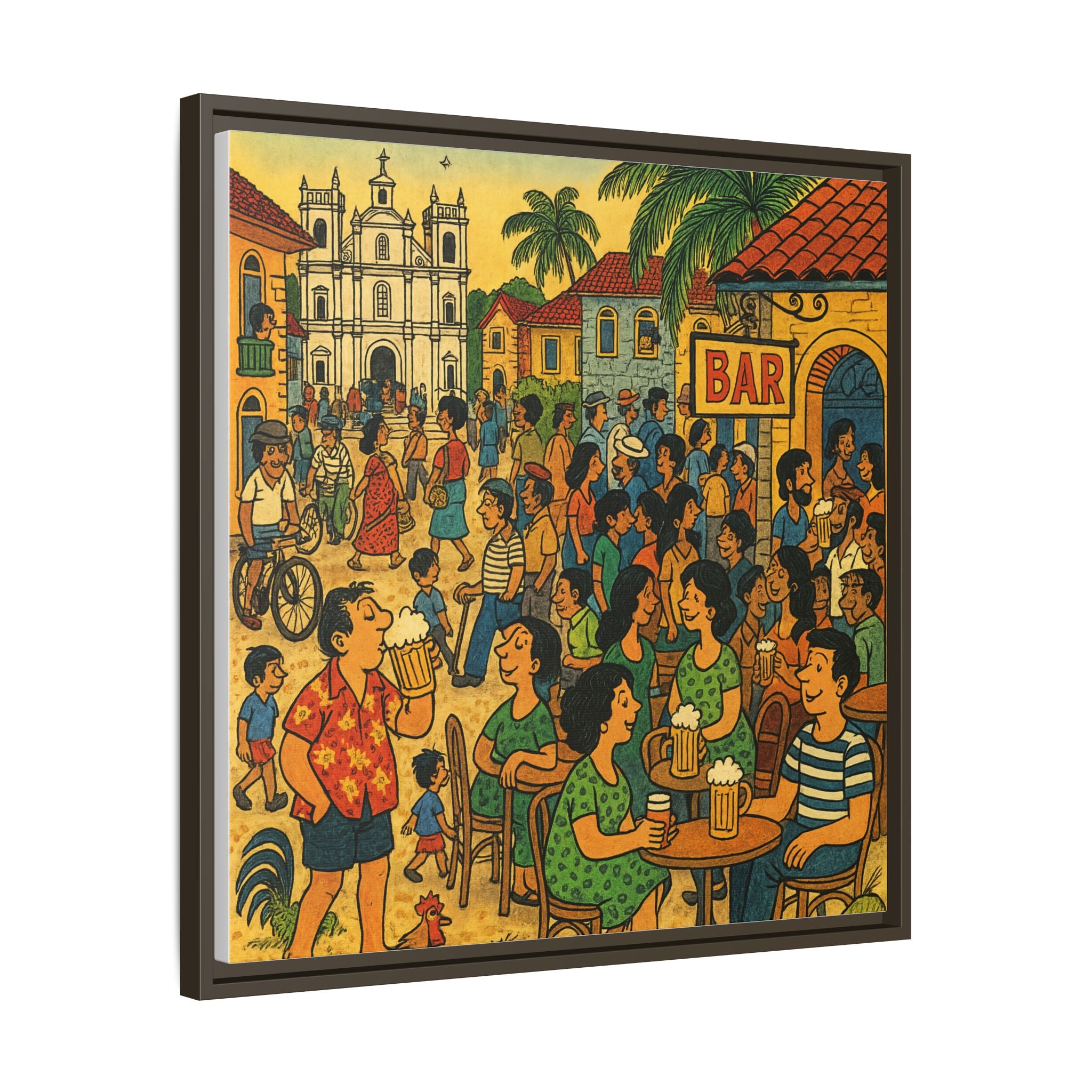 Goa Vibes, Matte Canvas, Framed (Multi-color)