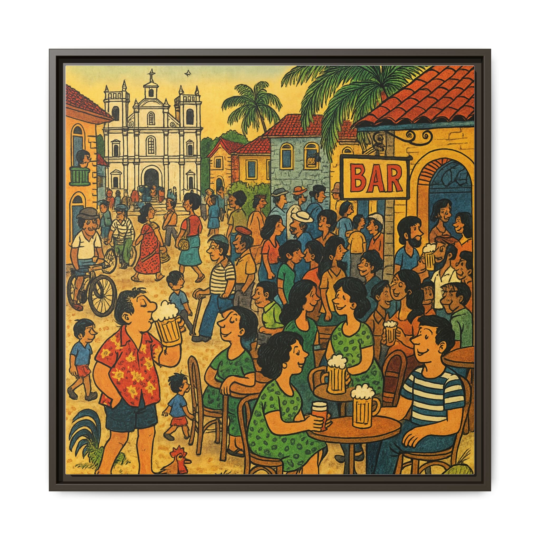 Goa Vibes, Matte Canvas, Framed (Multi-color)