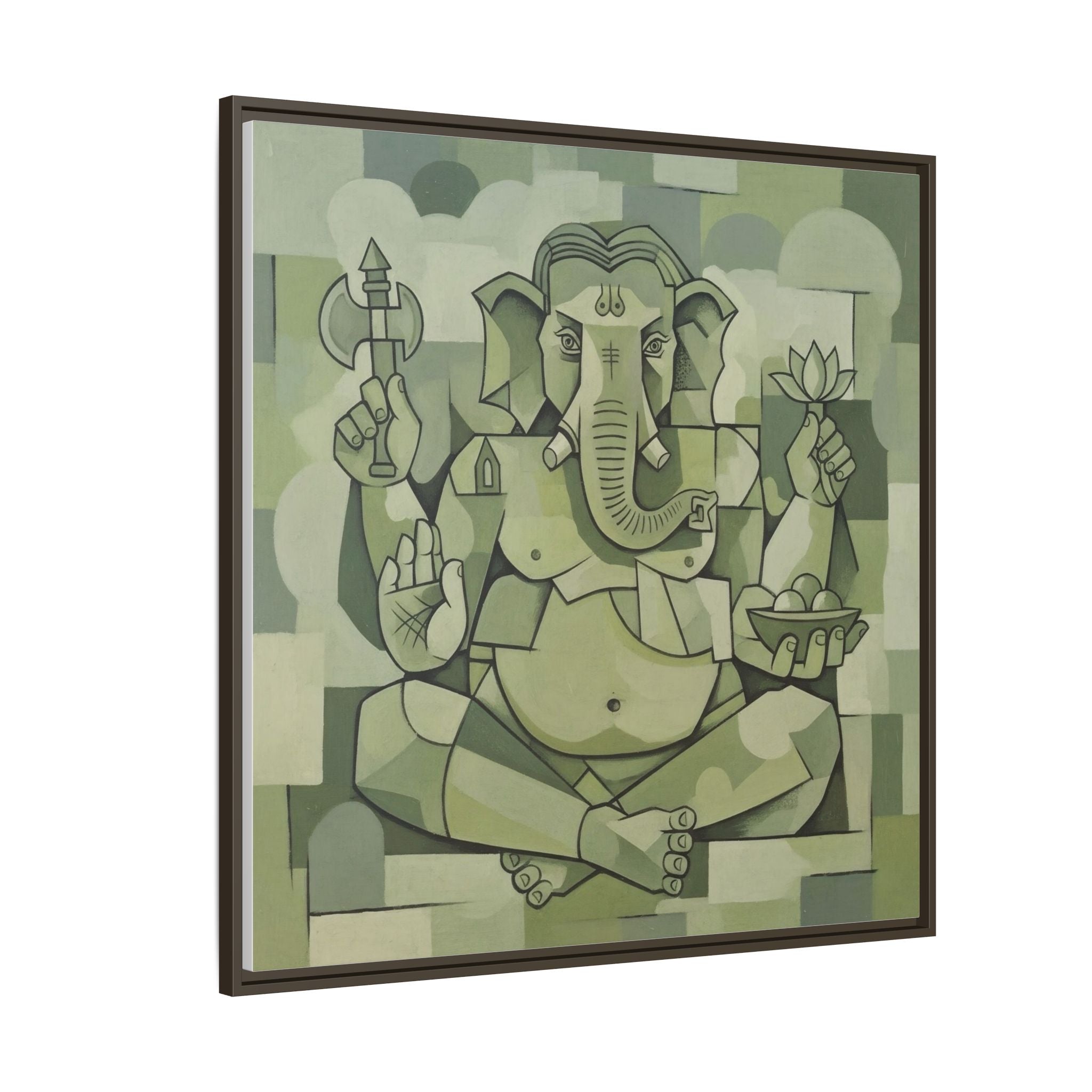 Framed Art Print, Spiritual Home Decor, Ganesha Wall Art, Meditation Room Decor, Bohemian Wall Art, Gift for Yoga Lovers