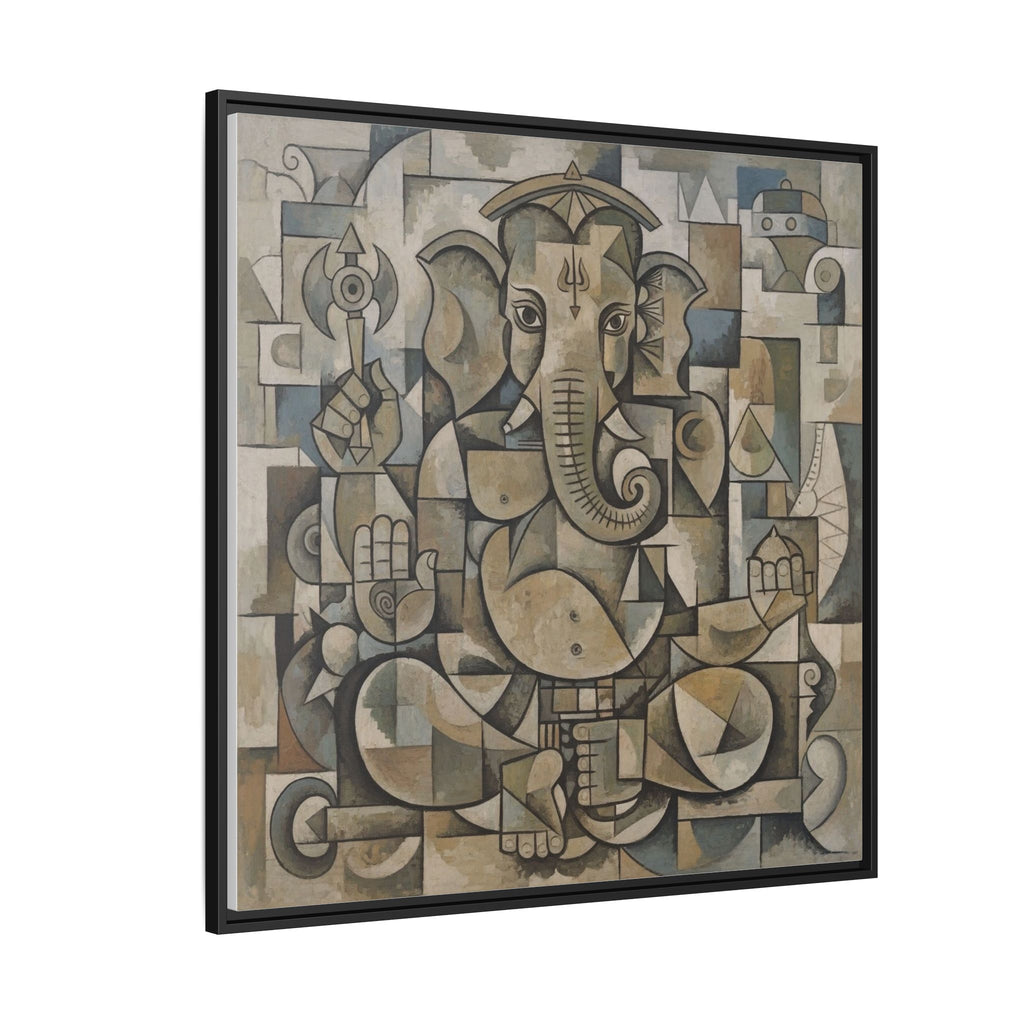 Framed Ganesha Art Print, Modern Wall Decor, Positive Vibes, Gift for Art Lovers, Home Decoration, Unique Art Style