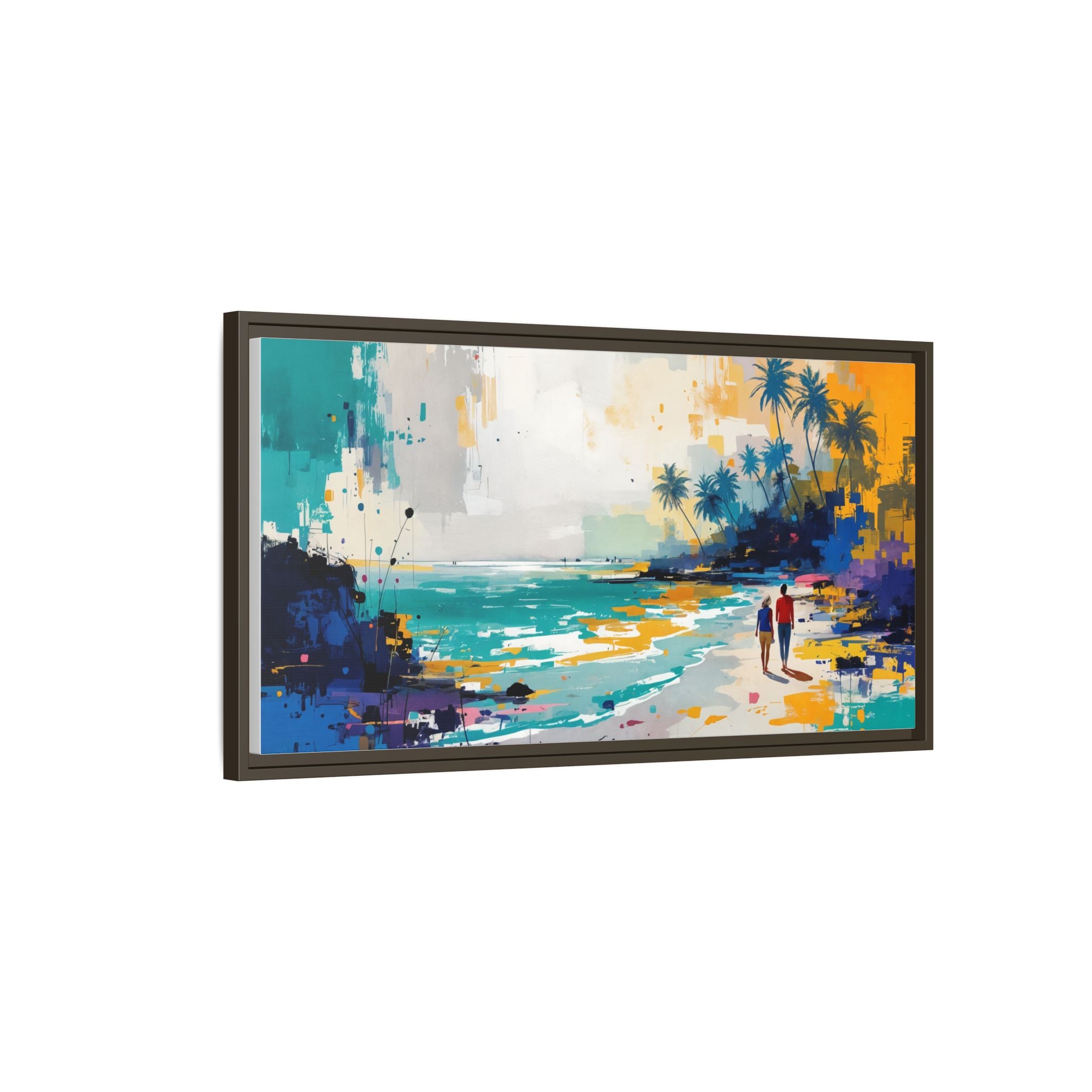 Framed Goa Canvas Art, Beach Scene Art, Vacation Decor, Colorful Wall Art, Tropical Landscape, Home Decor Gift, Coastal Artwork