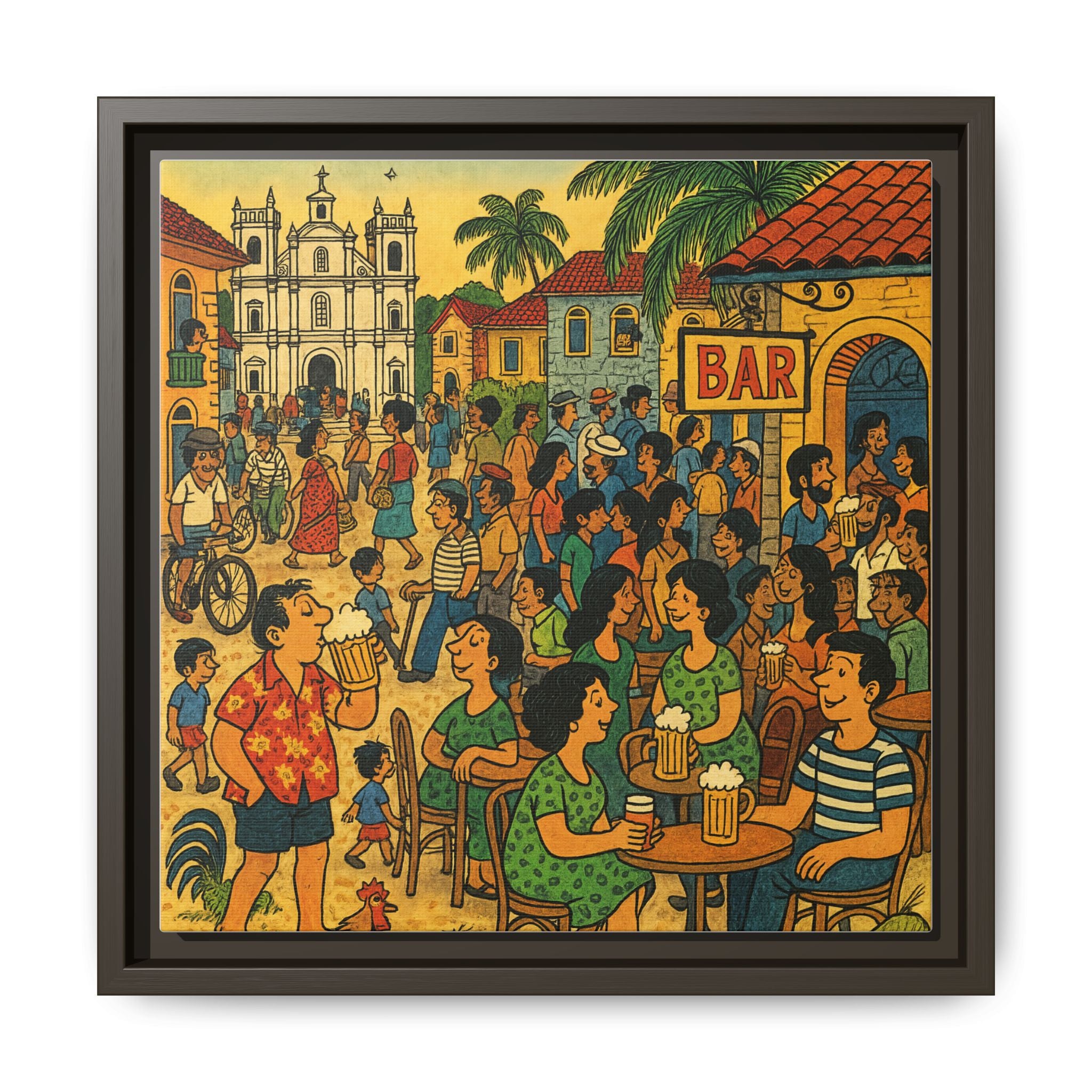 Goa Vibes, Matte Canvas, Framed (Multi-color)