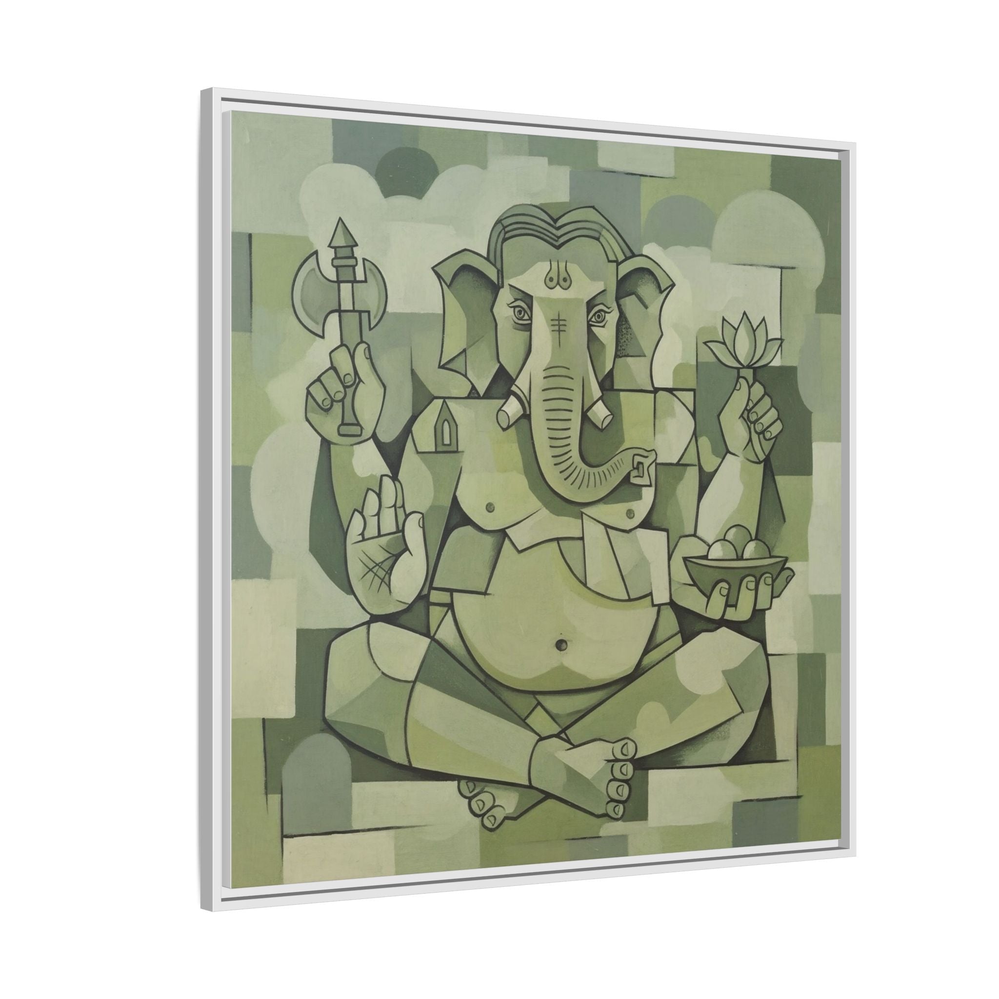 Framed Art Print, Spiritual Home Decor, Ganesha Wall Art, Meditation Room Decor, Bohemian Wall Art, Gift for Yoga Lovers