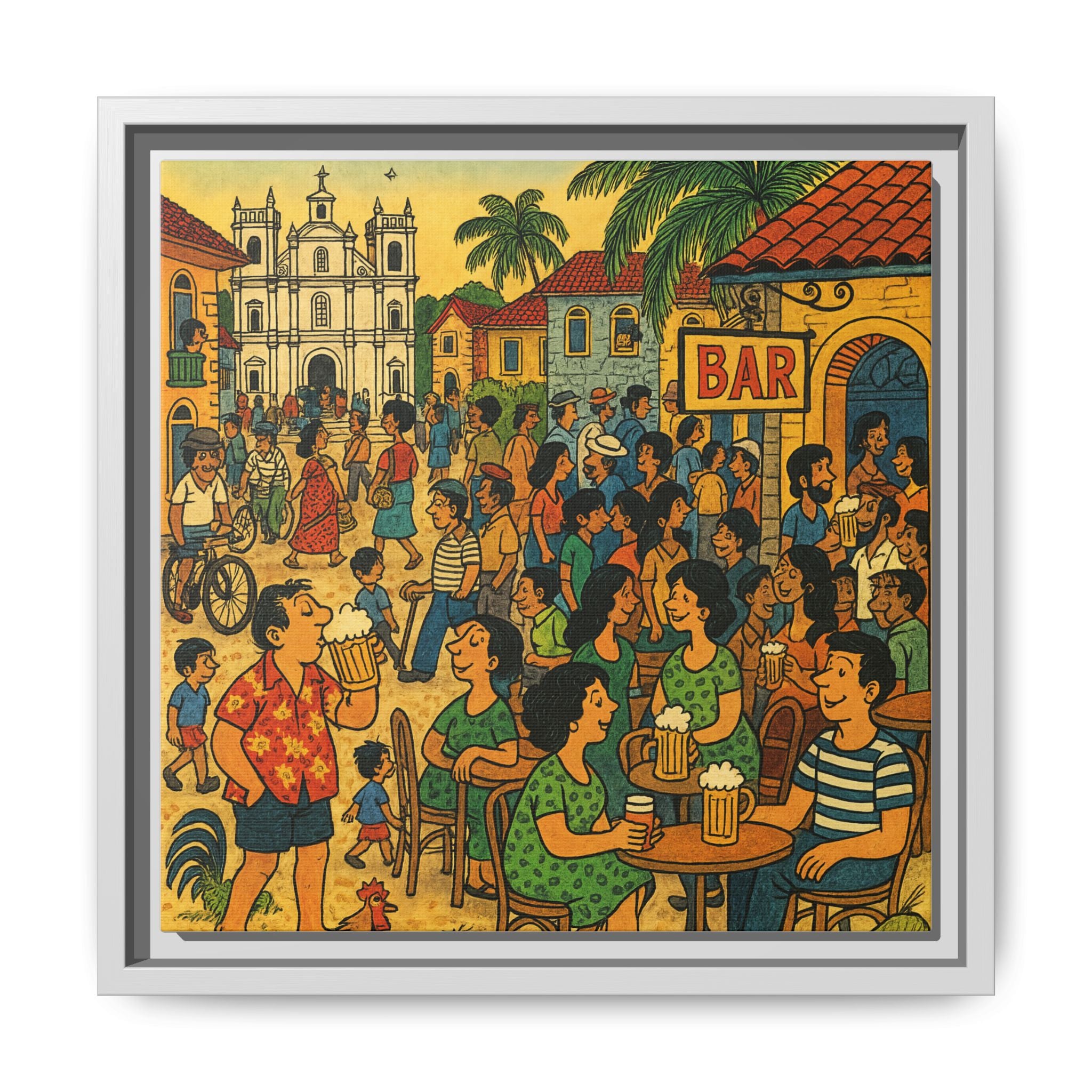 Goa Vibes, Matte Canvas, Framed (Multi-color)