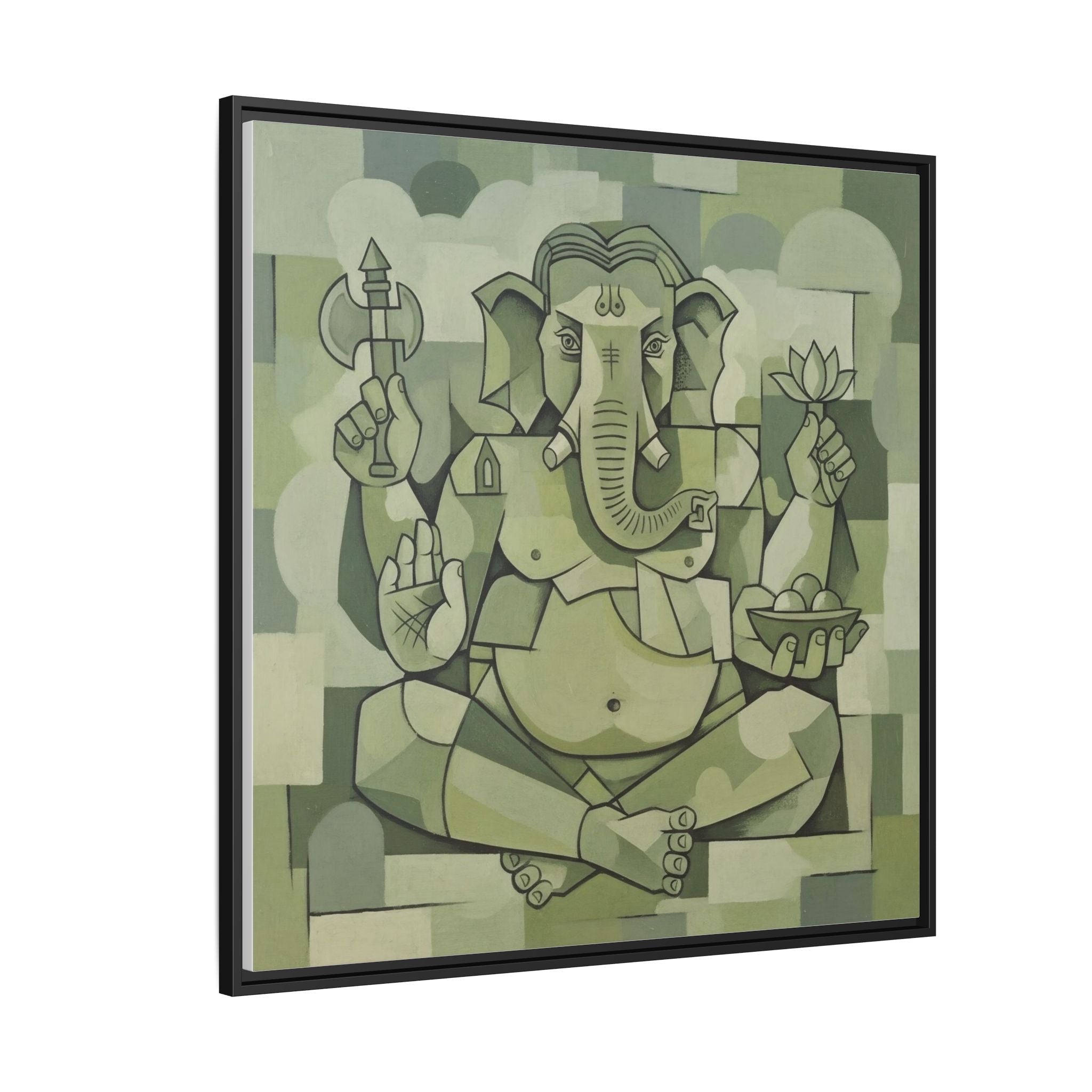 Framed Art Print, Spiritual Home Decor, Ganesha Wall Art, Meditation Room Decor, Bohemian Wall Art, Gift for Yoga Lovers