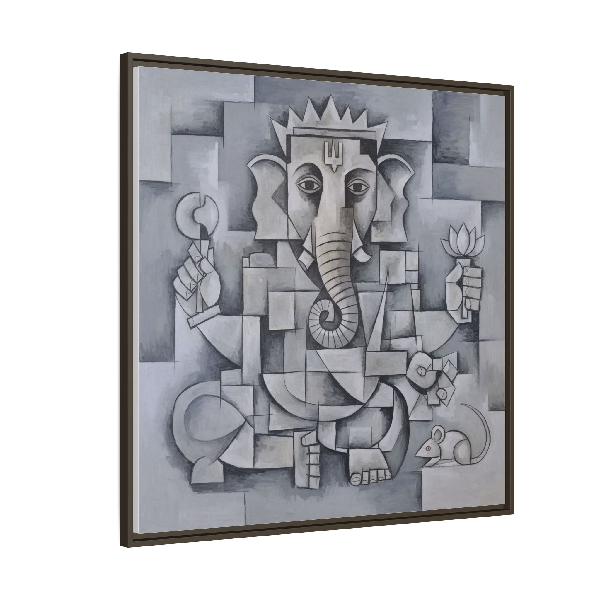 Framed Canvas Art Print of a Modern Ganesh